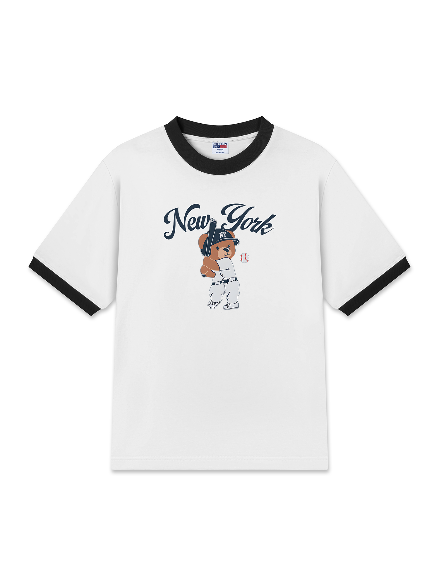 Áo Thun Ringer Relaxed Fit Baseball Bear