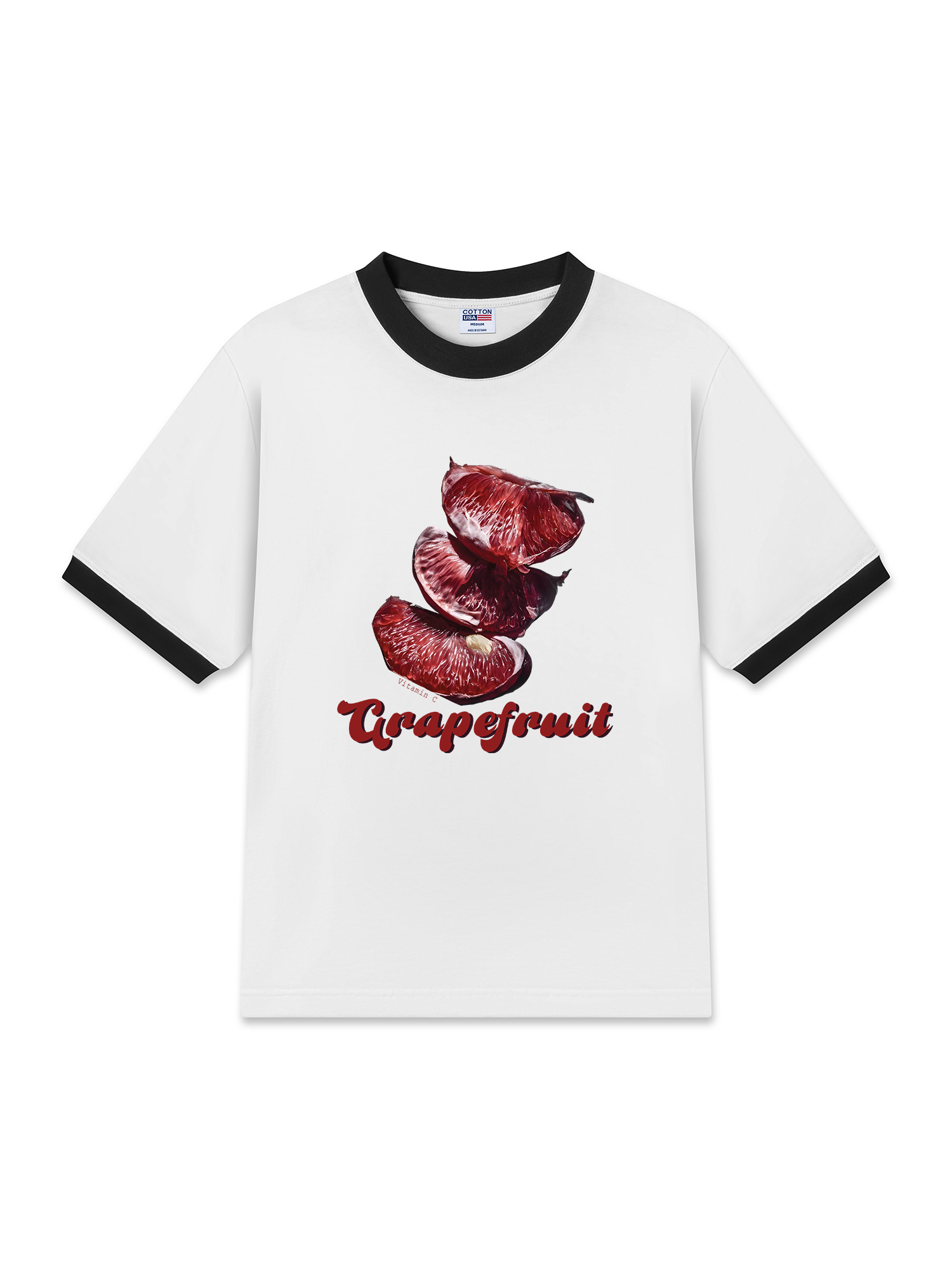 Áo Thun Ringer Relaxed Fit Tropical grapefruit