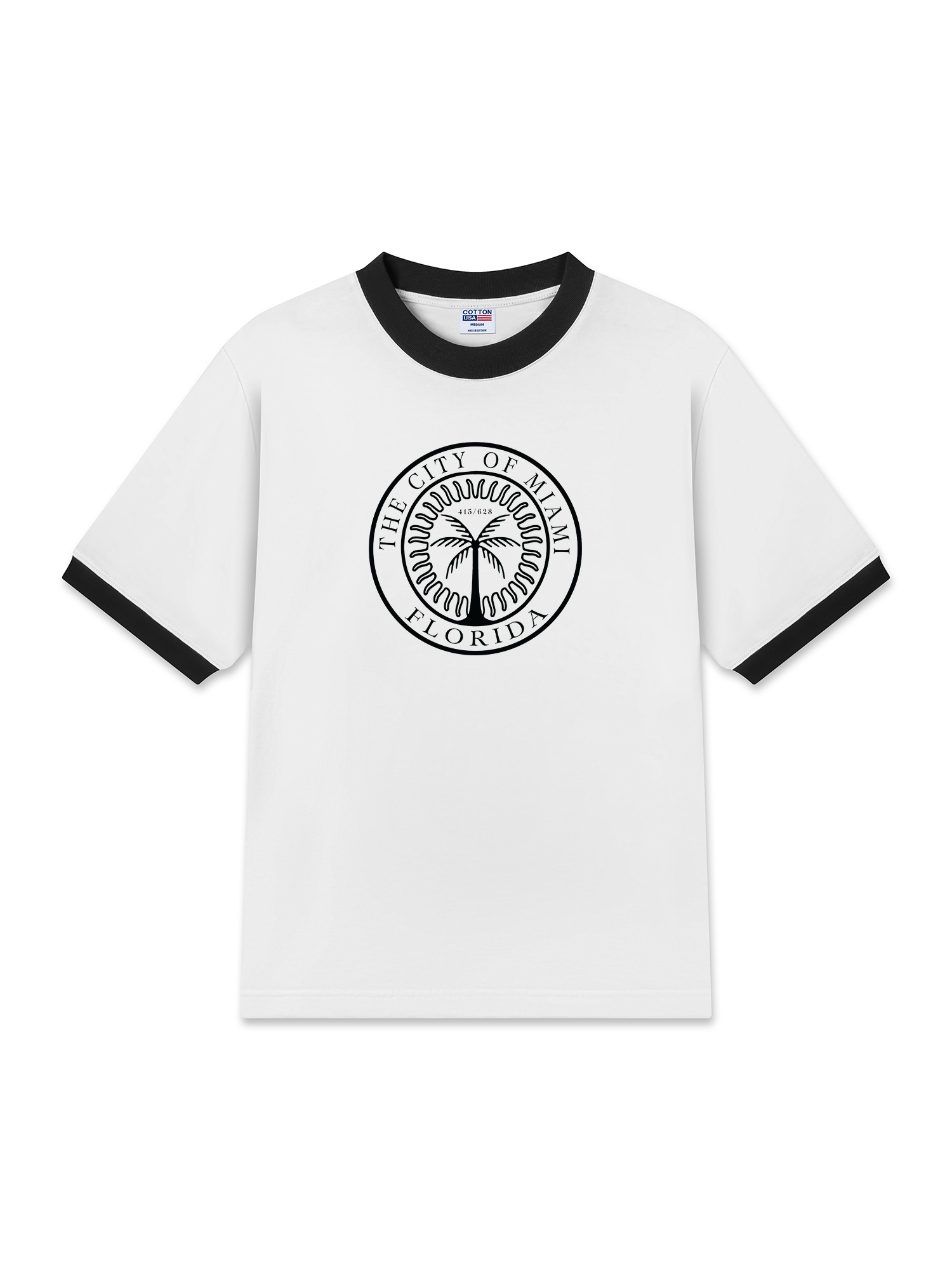 Áo Thun Ringer Relaxed Fit The City of Miami Florida