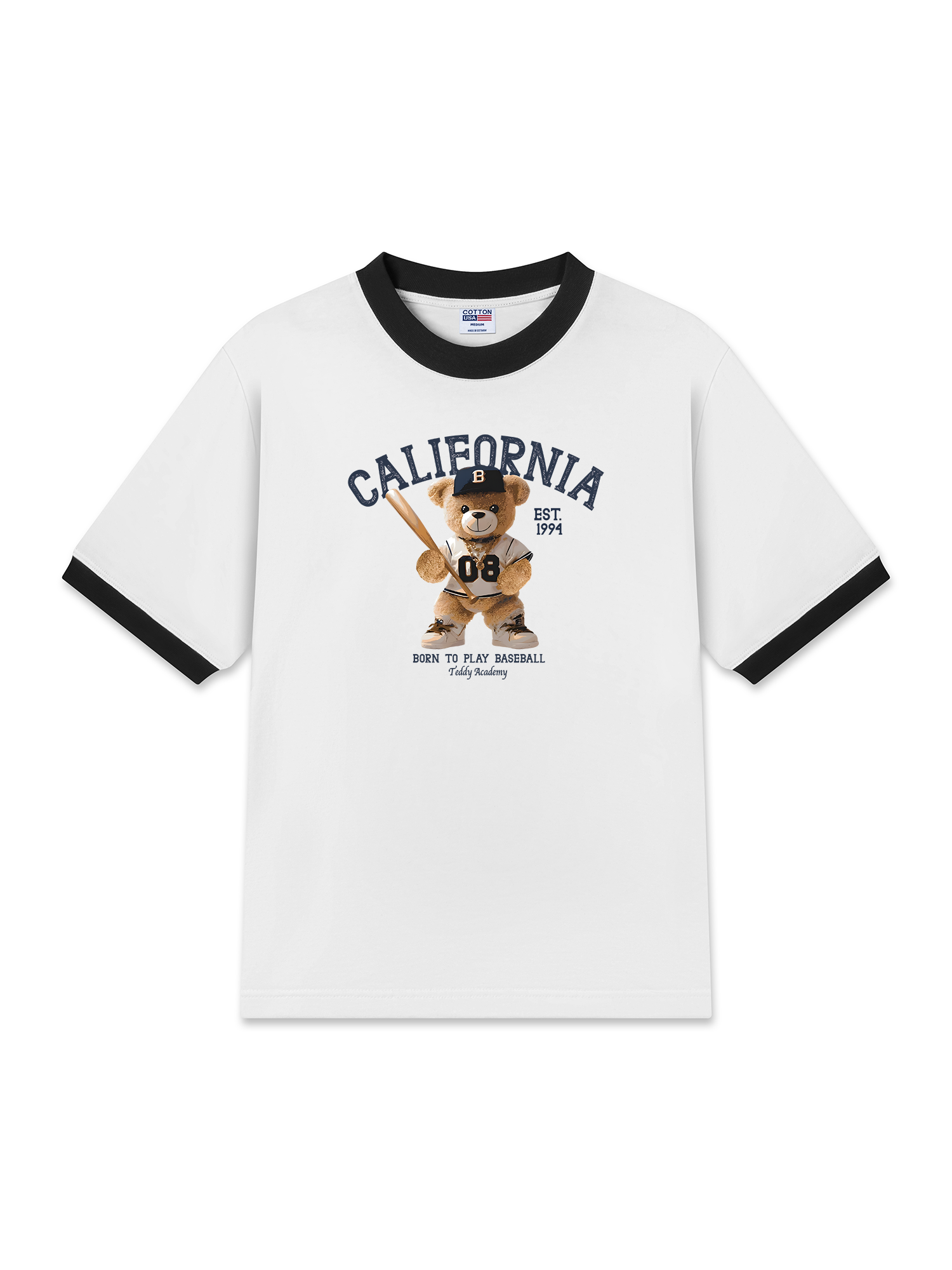 Áo Thun Ringer Relaxed Fit Baseball Born To Play