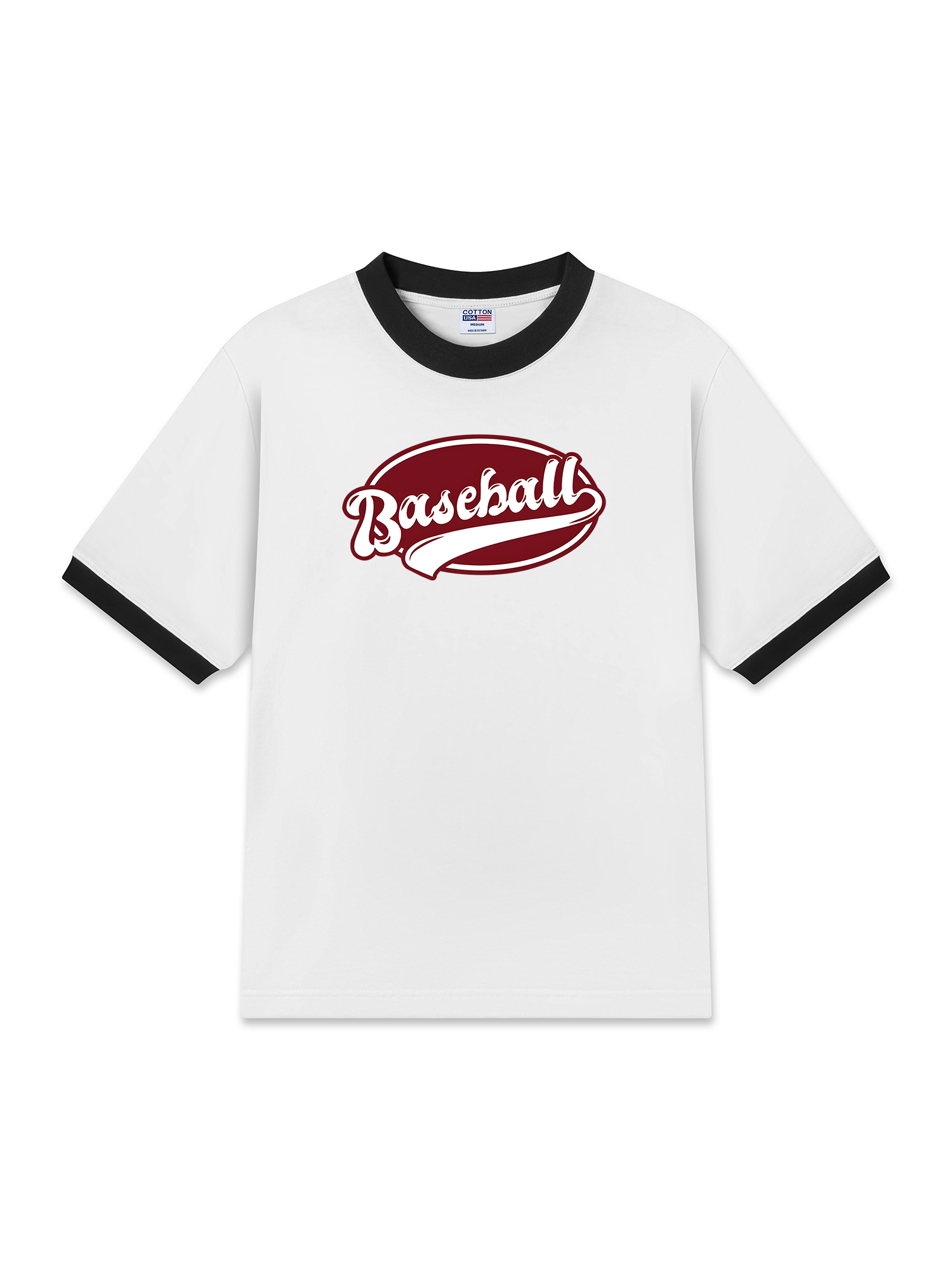 Áo Thun Ringer Relaxed Fit Baseball Retro
