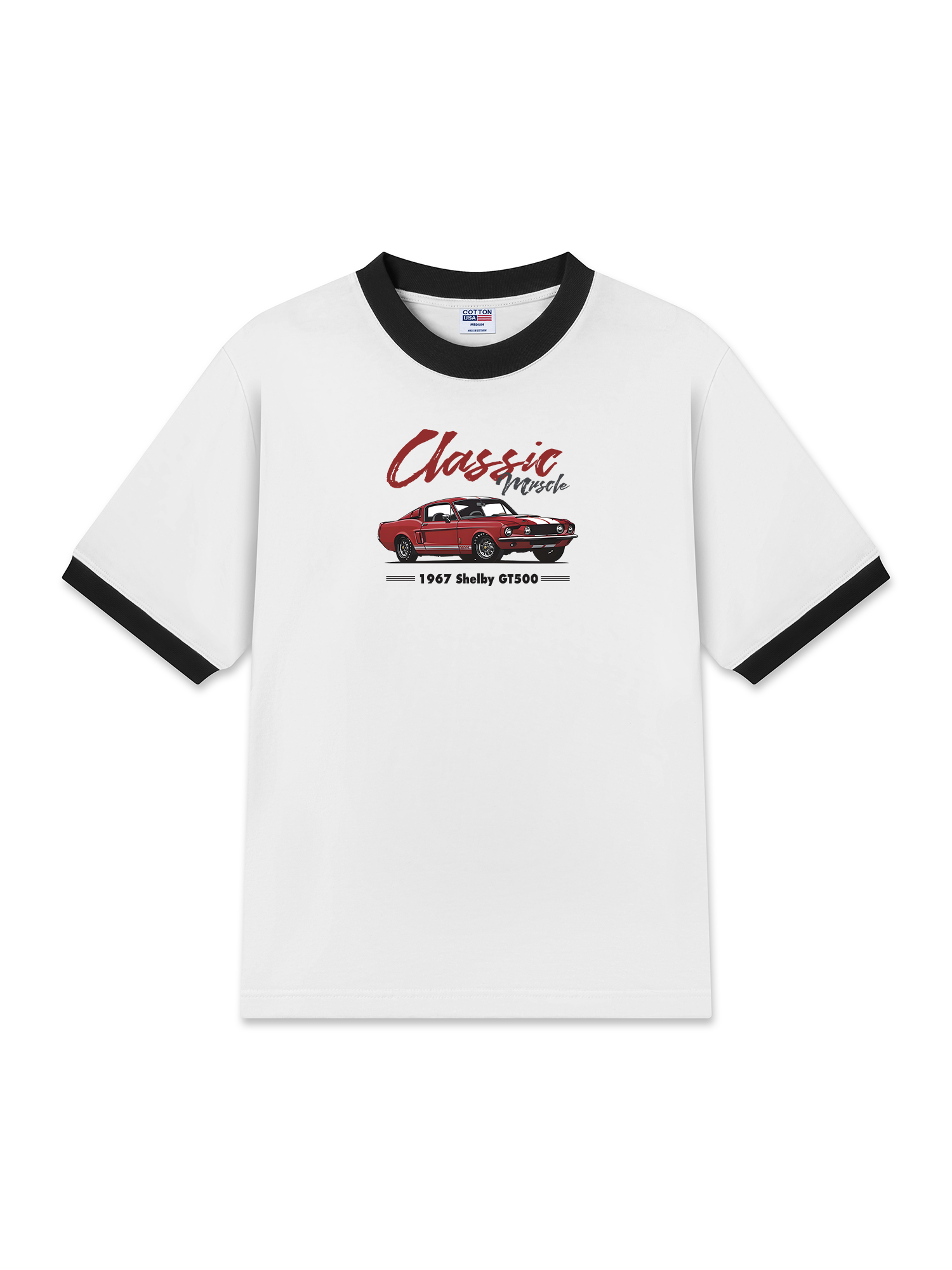 Áo Thun Ringer Relaxed Fit Mustang Classic Muscle