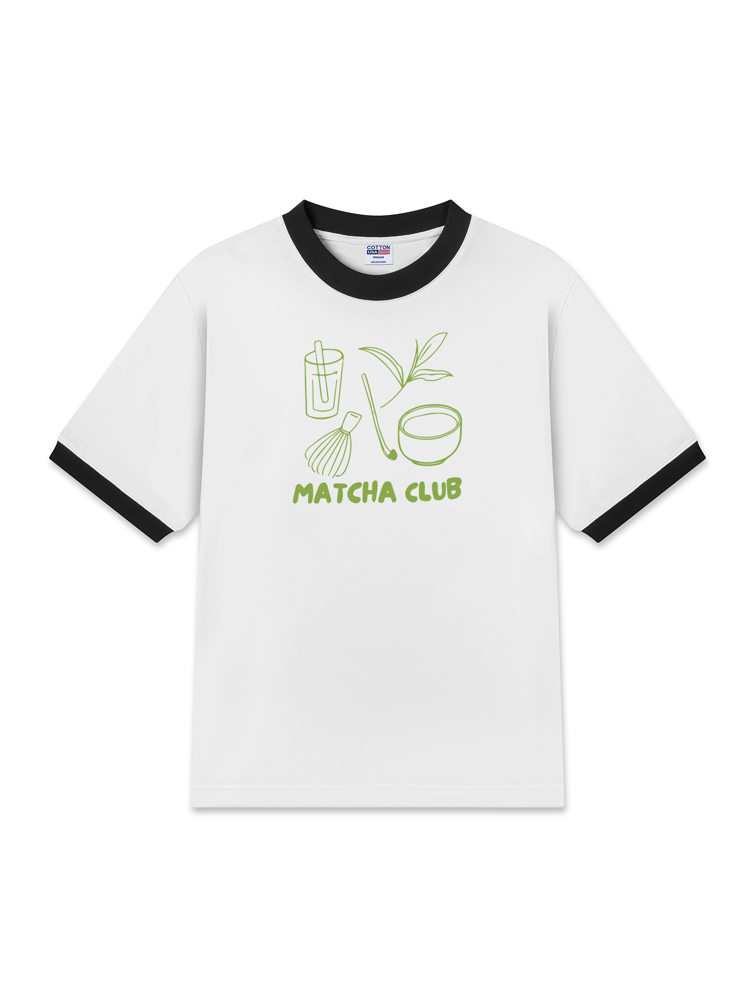 Áo Thun Ringer Relaxed Fit Matcha Club