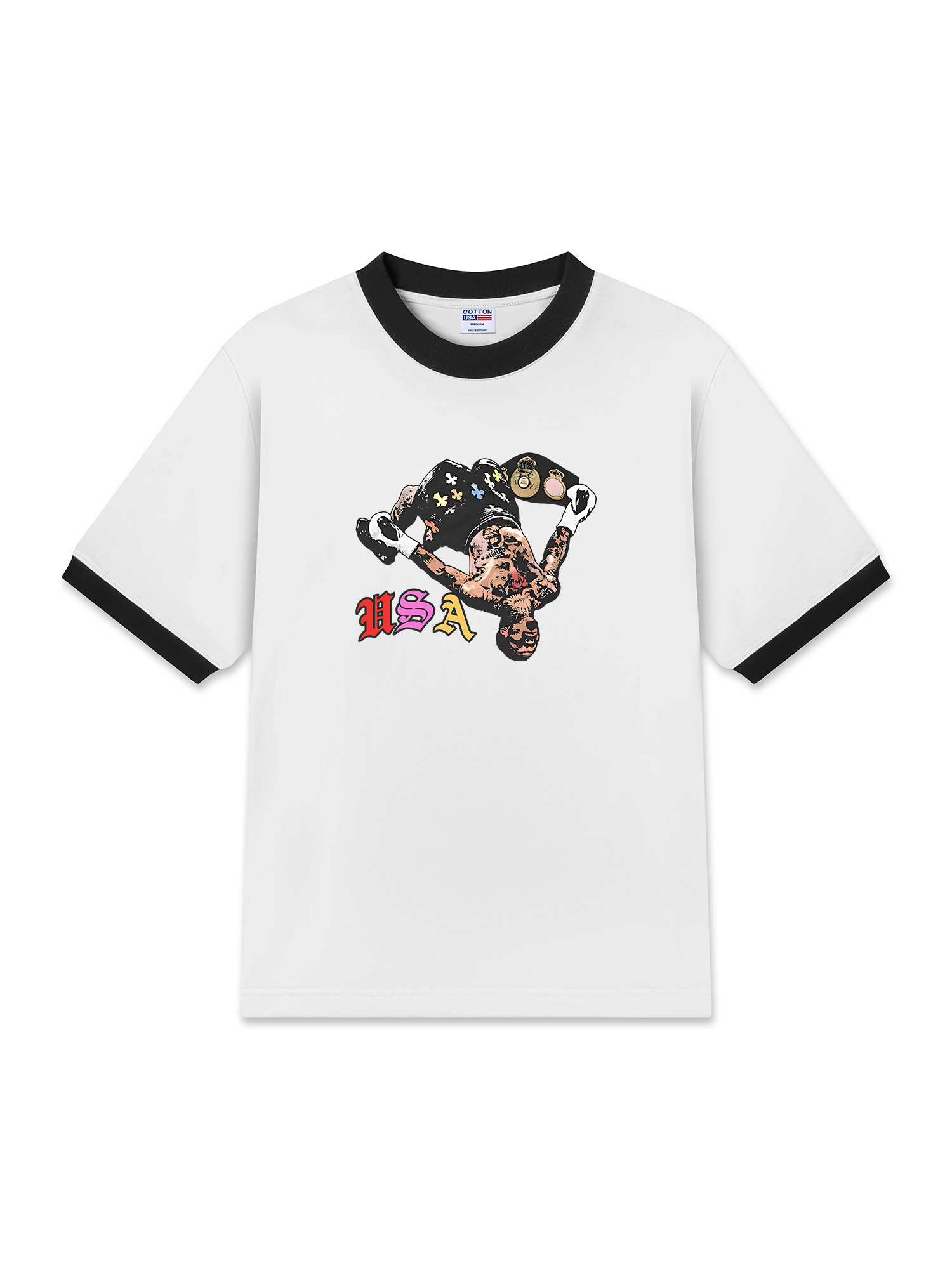 Áo Thun Ringer Relaxed Fit Champions USA Backflip