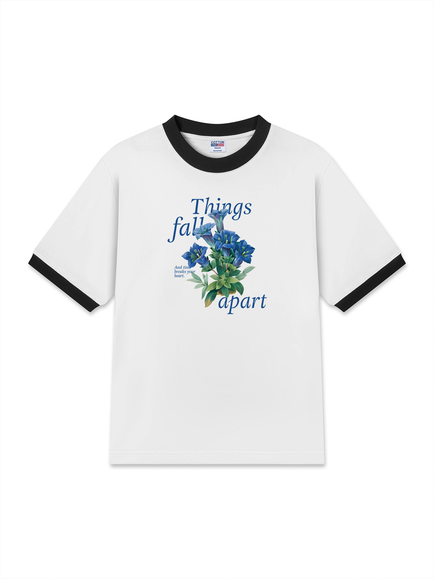 Áo Thun Ringer Relaxed Fit Floral Things Fall Apart