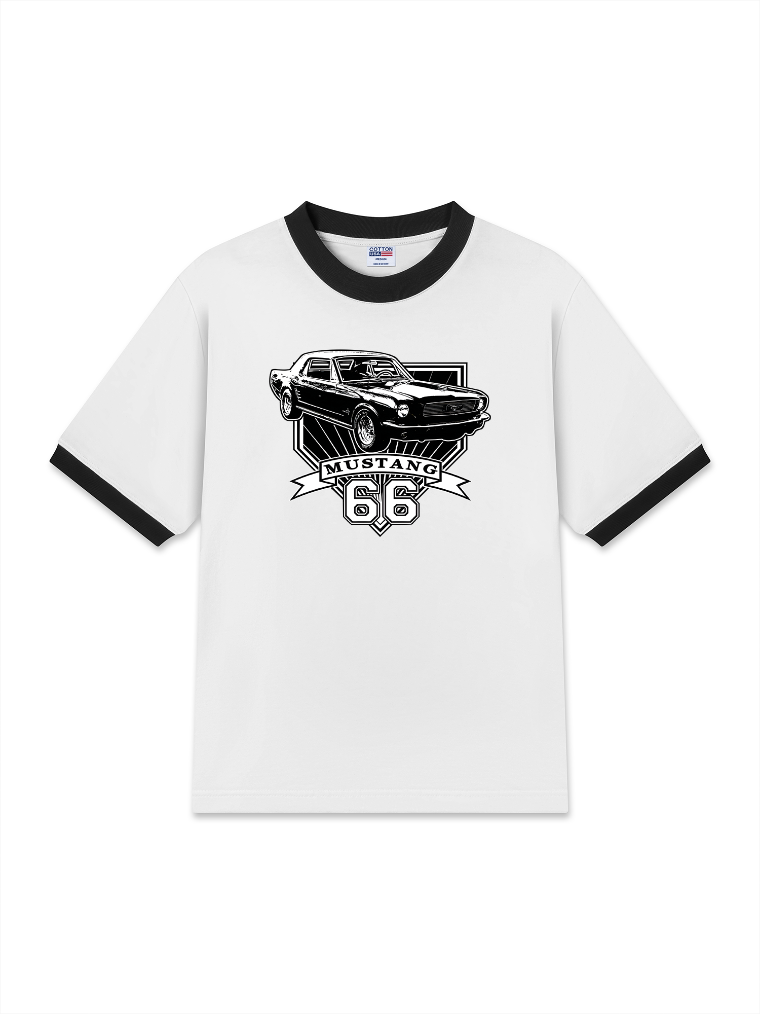 Áo Thun Ringer Relaxed Fit Mustang 66