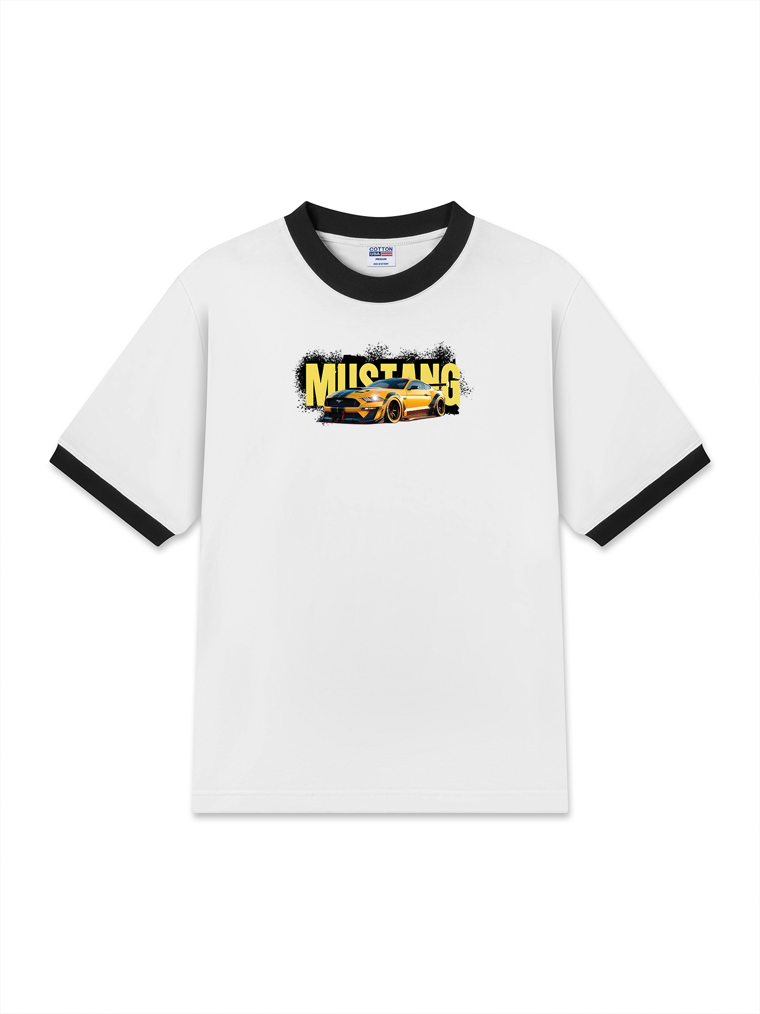 Áo Thun Ringer Relaxed Fit Mustang Yellow Version