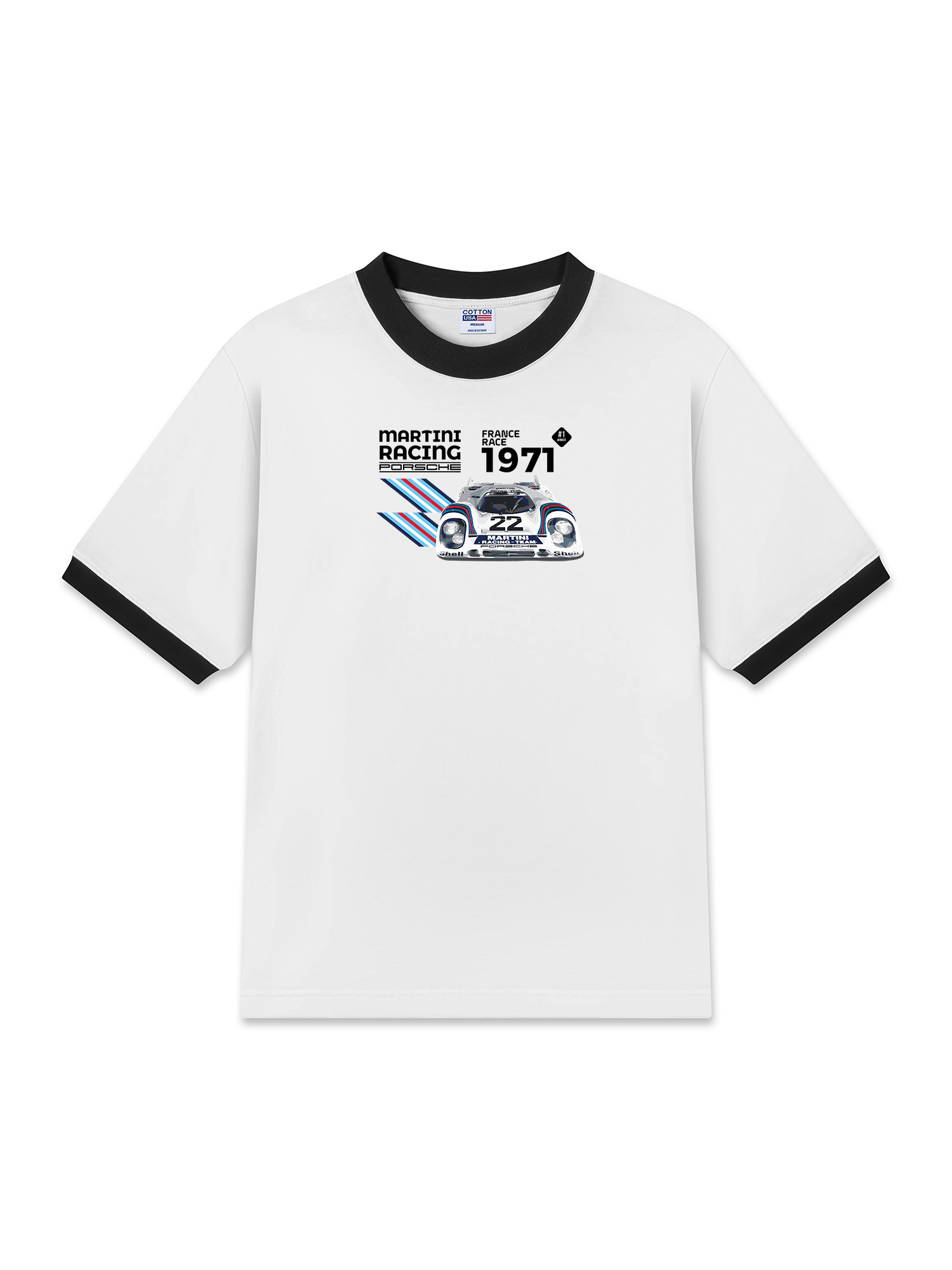 Áo Thun Ringer Relaxed Fit Porsche France Race 1971