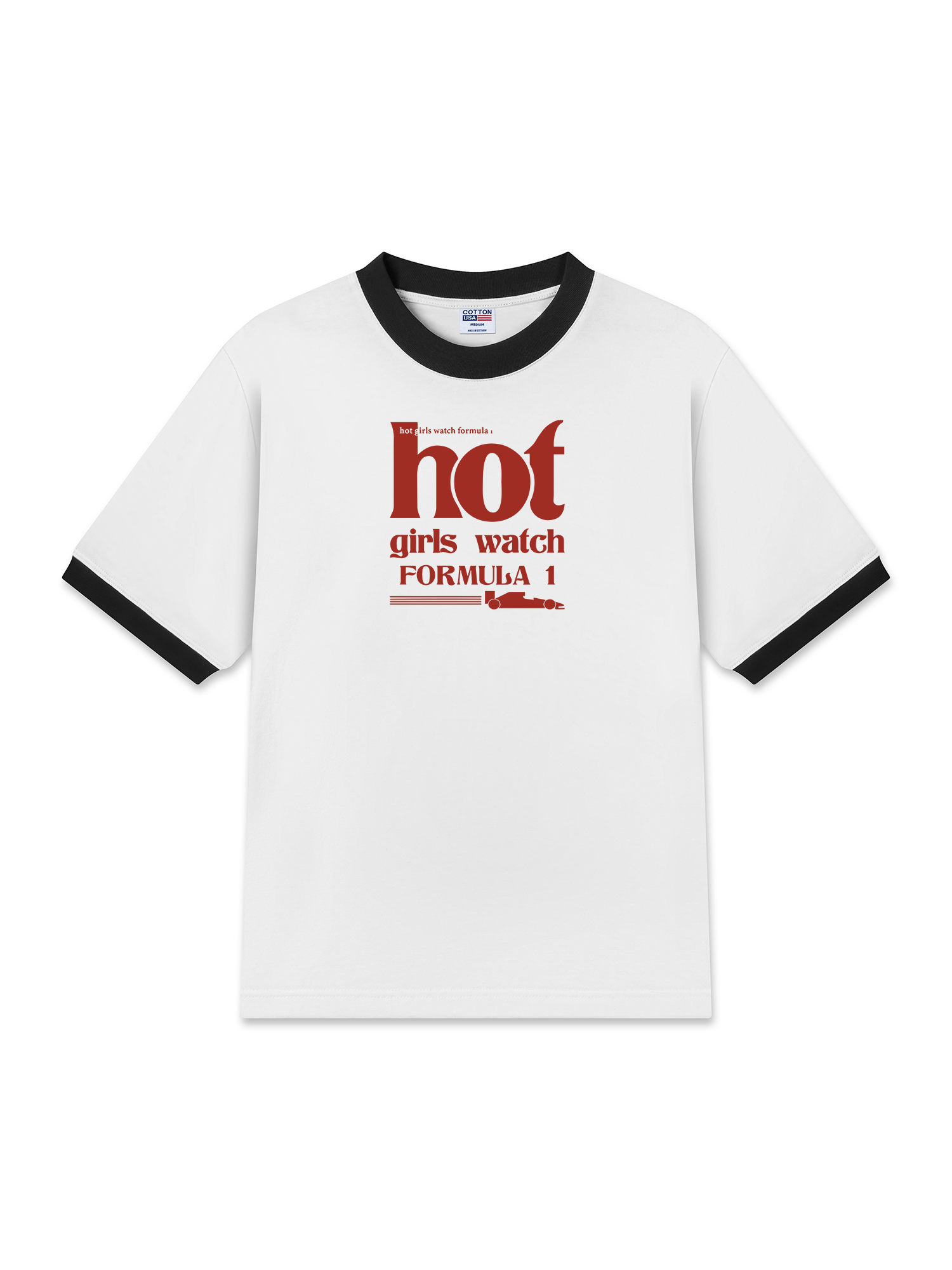 Áo Thun Ringer Relaxed Fit Porsche Hot Girls Watch Formula 1