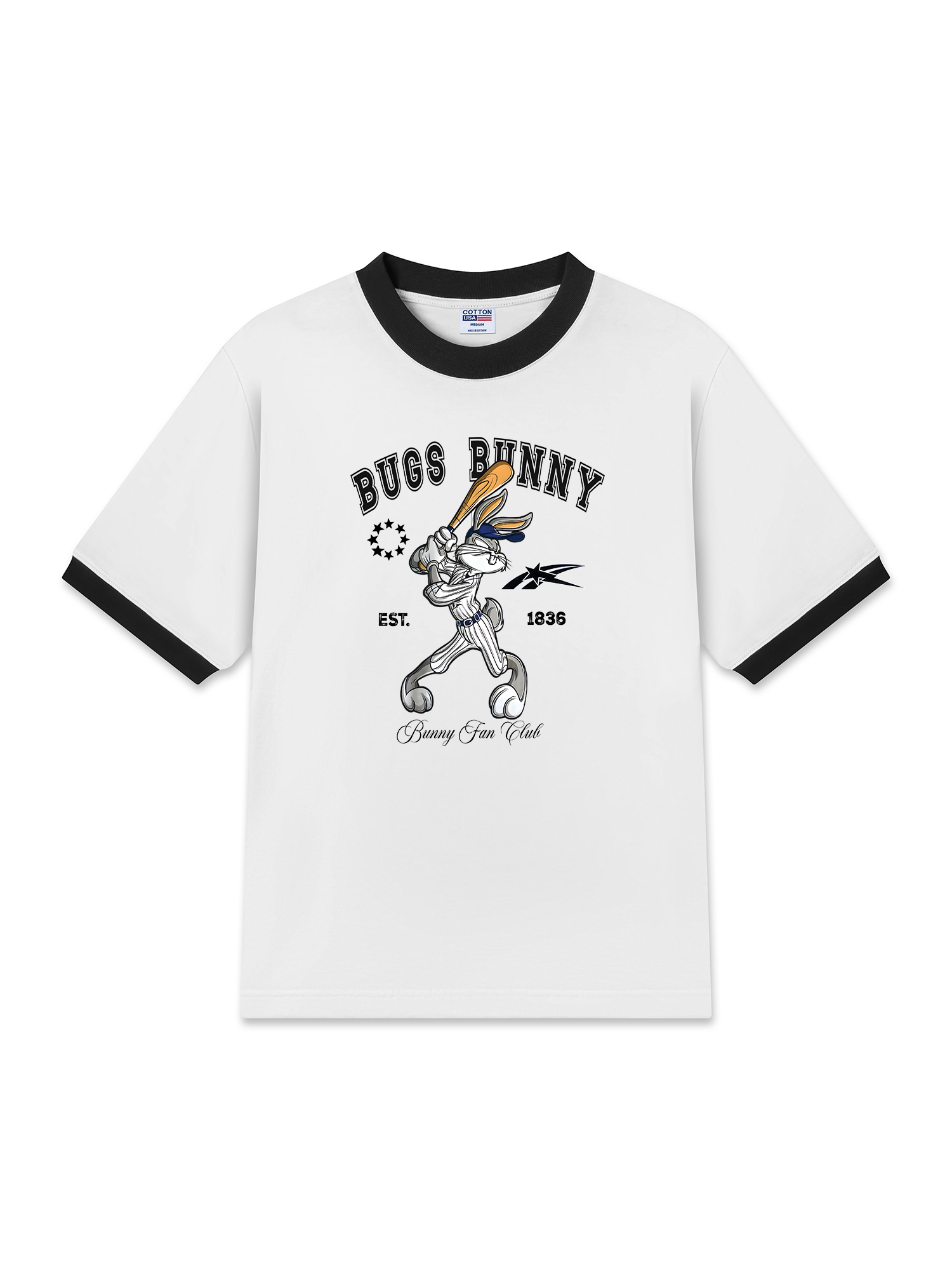 Áo Thun Ringer Relaxed Fit Baseball Bugs Bunny