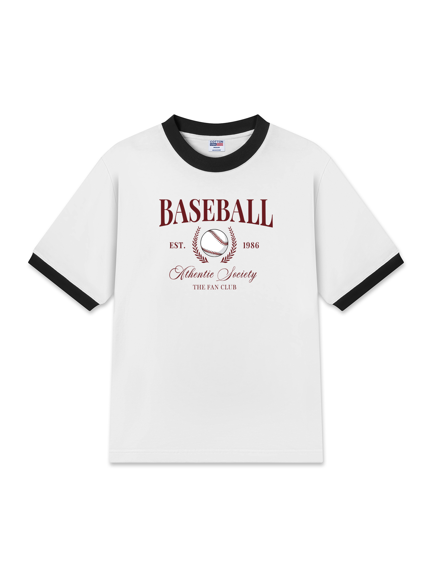 Áo Thun Ringer Relaxed Fit Baseball Fan Club