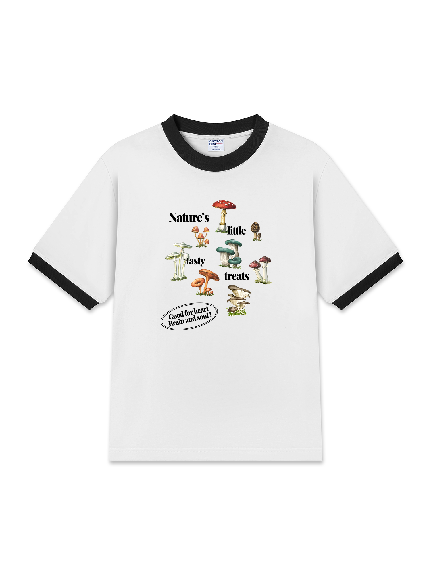 Áo Thun Ringer Relaxed Fit Tropical Mushroom Fungi