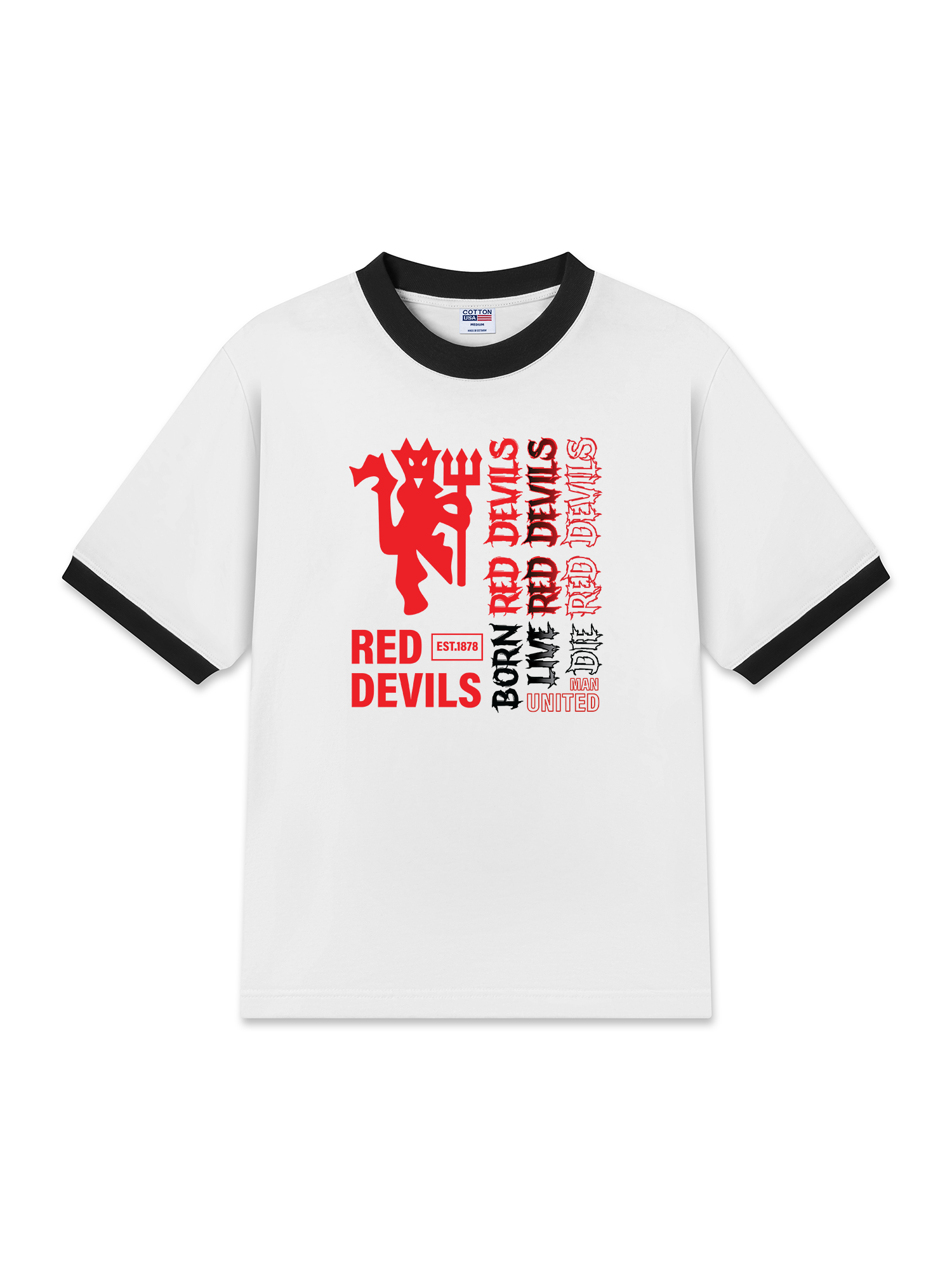 Áo Thun Ringer Relaxed Fit Red Devils EST 1878