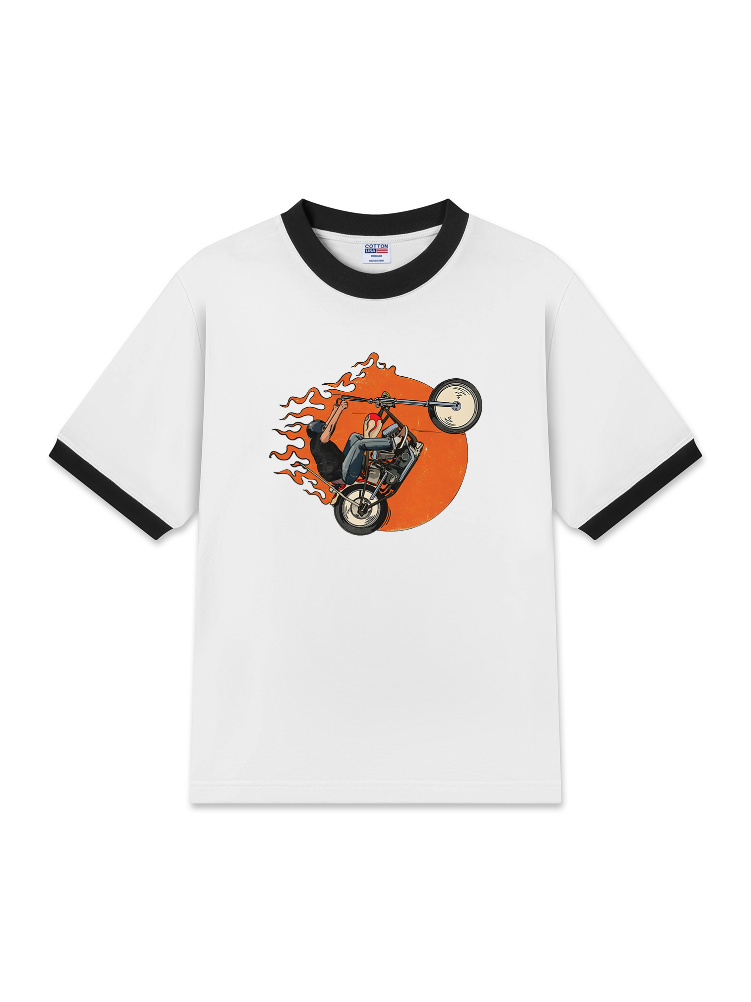 Áo Thun Ringer Relaxed Fit Born To Ride