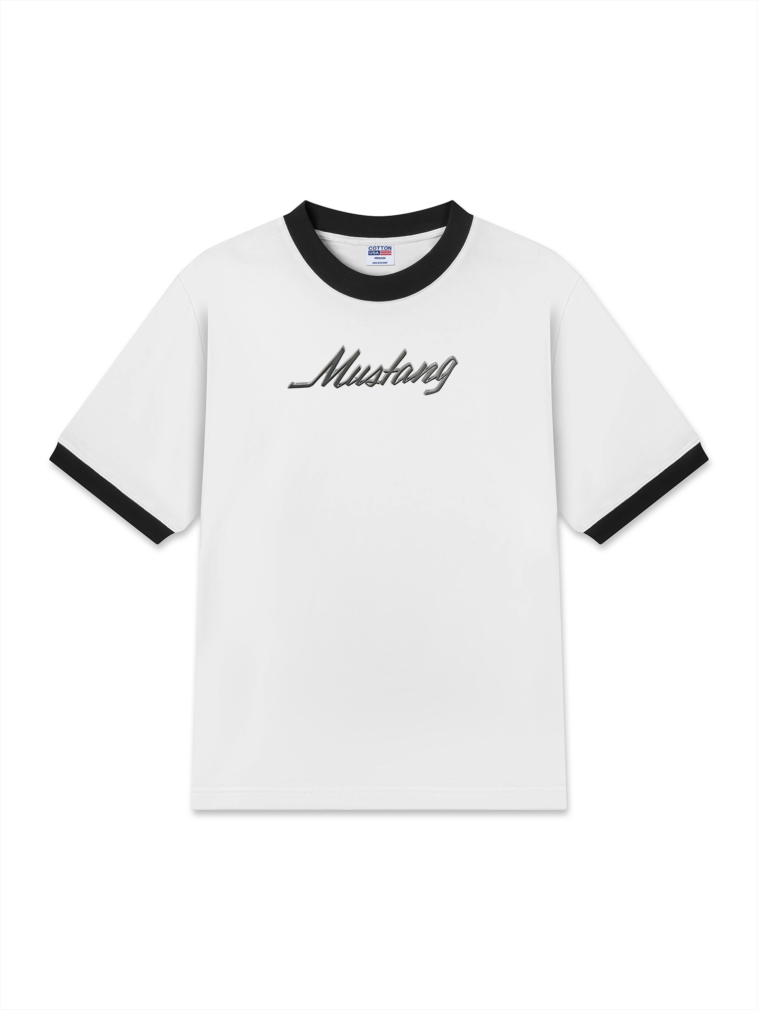 Áo Thun Ringer Relaxed Fit Mustang Silver Logo