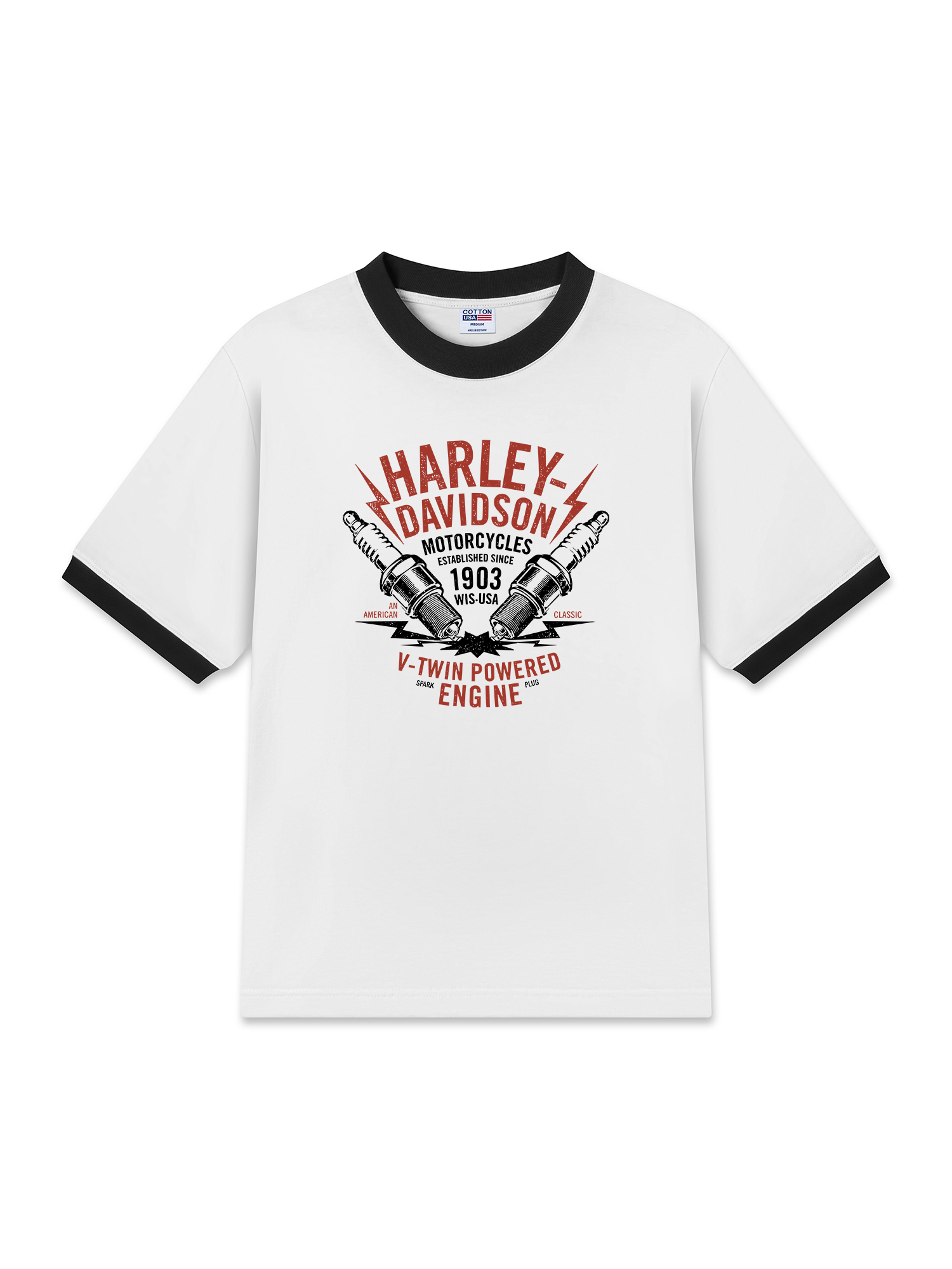 Áo Thun Ringer Relaxed Fit Harley Davidson Motocycles