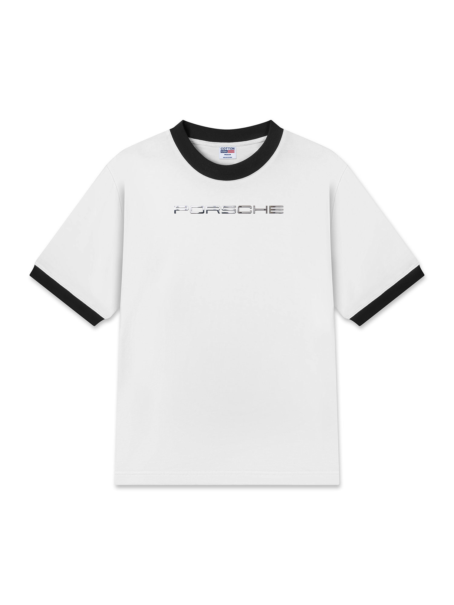 Áo Thun Ringer Relaxed Fit Porsche Chrome Typo