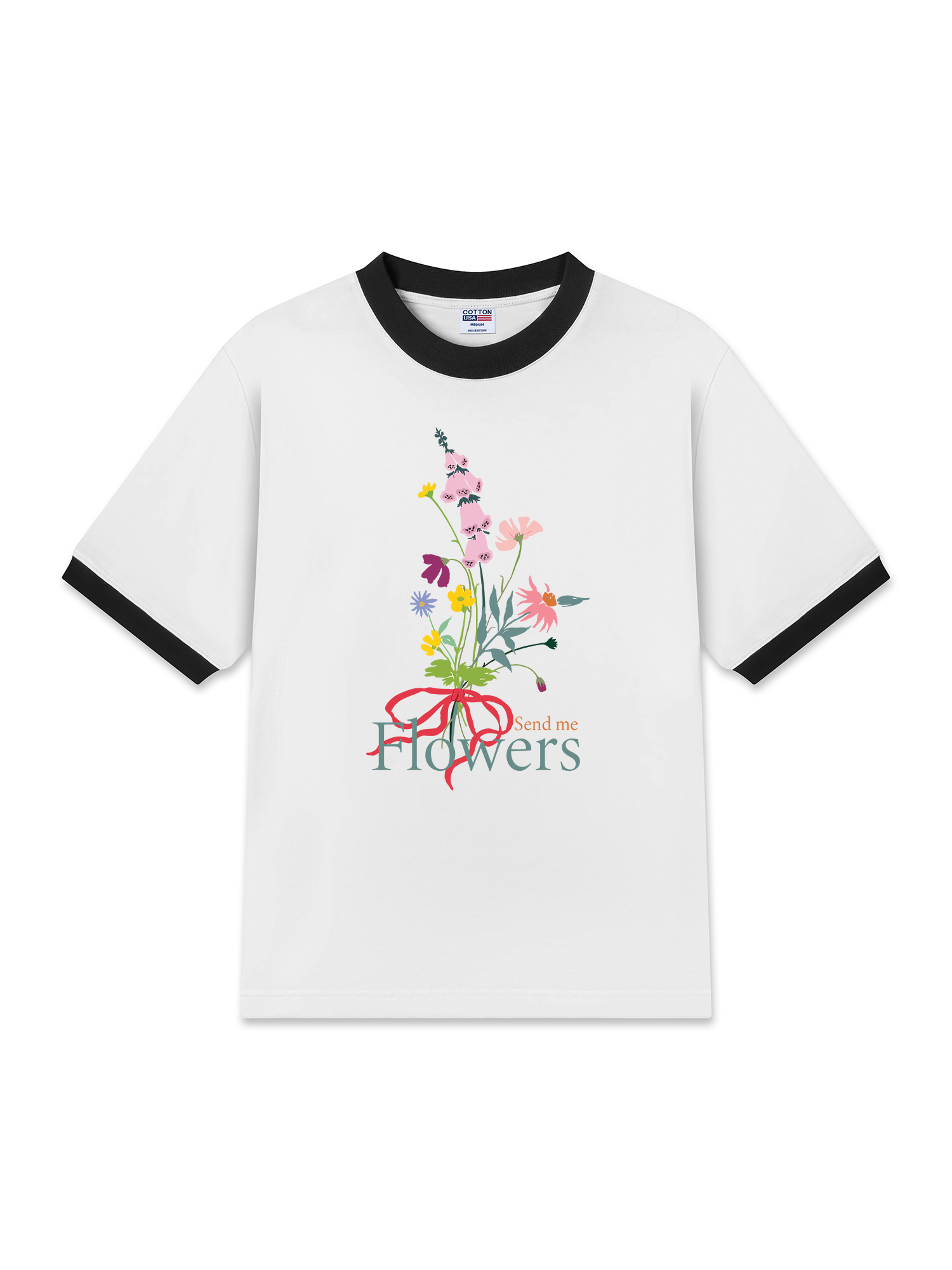 Áo Thun Ringer Relaxed Fit Send me Flowers