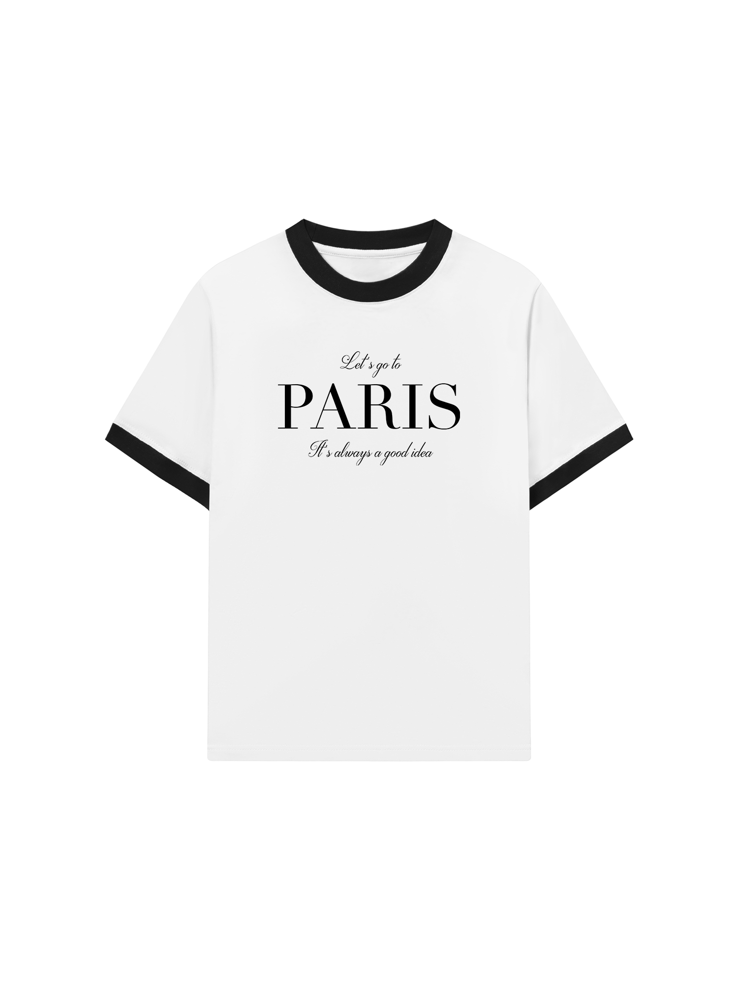 Áo Thun Ringer Relaxed Fit City Let's go to Paris