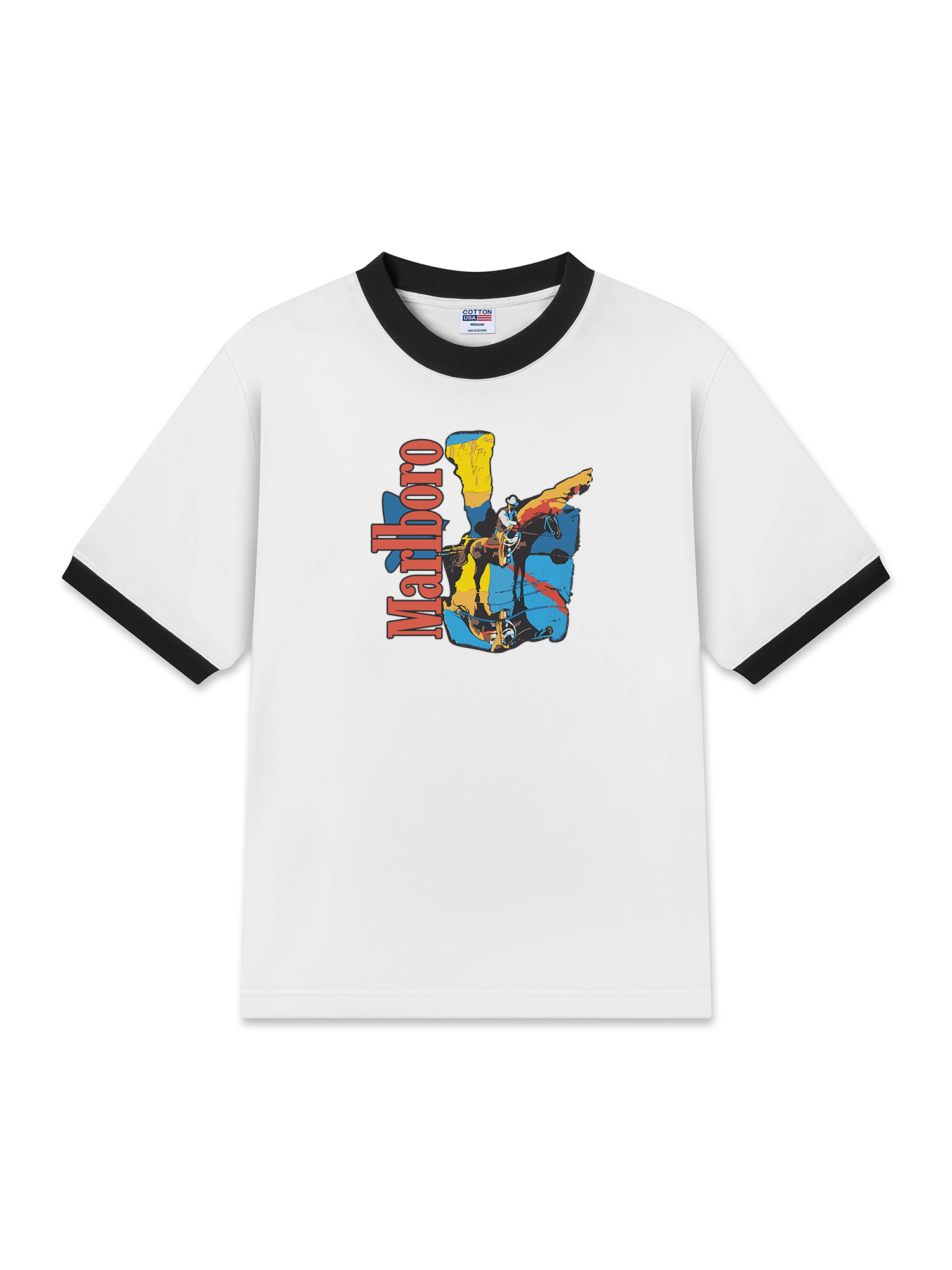 Áo Thun Ringer Relaxed Fit Marlboro Leadlight CowBoy