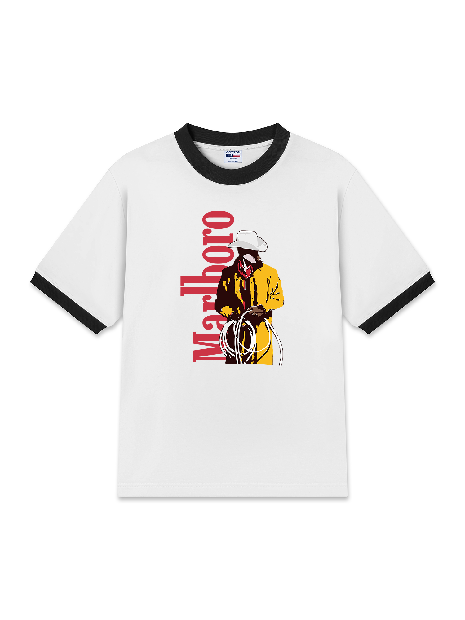 Áo Thun Ringer Relaxed Fit Marlboro Golden Cow Boy