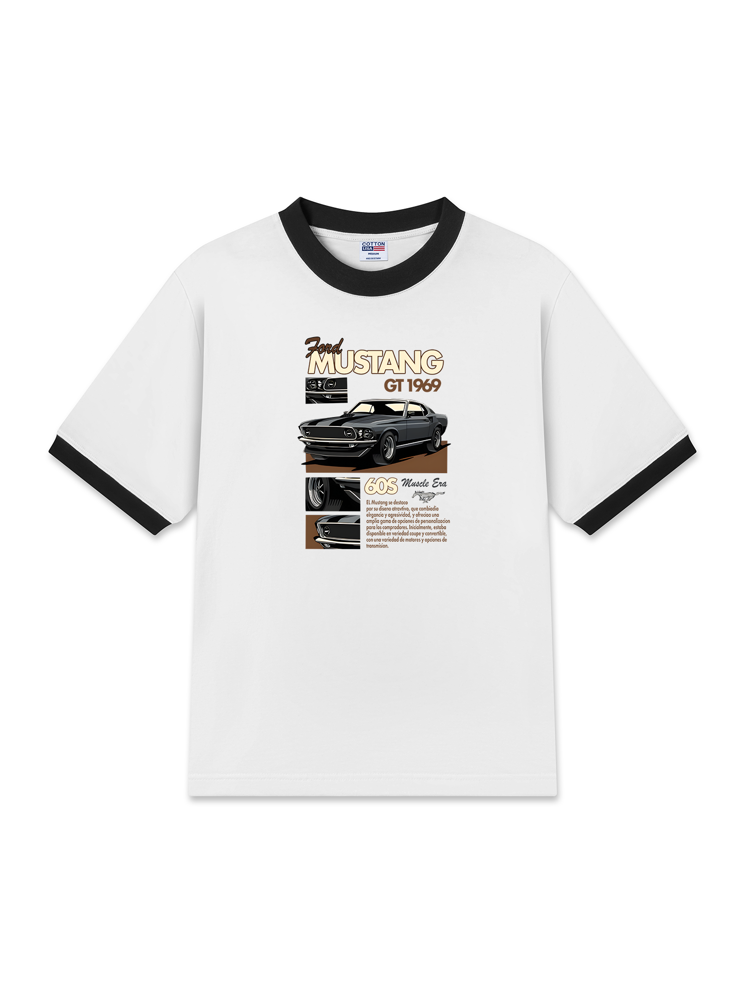 Áo Thun Ringer Relaxed Fit Mustang GT1969