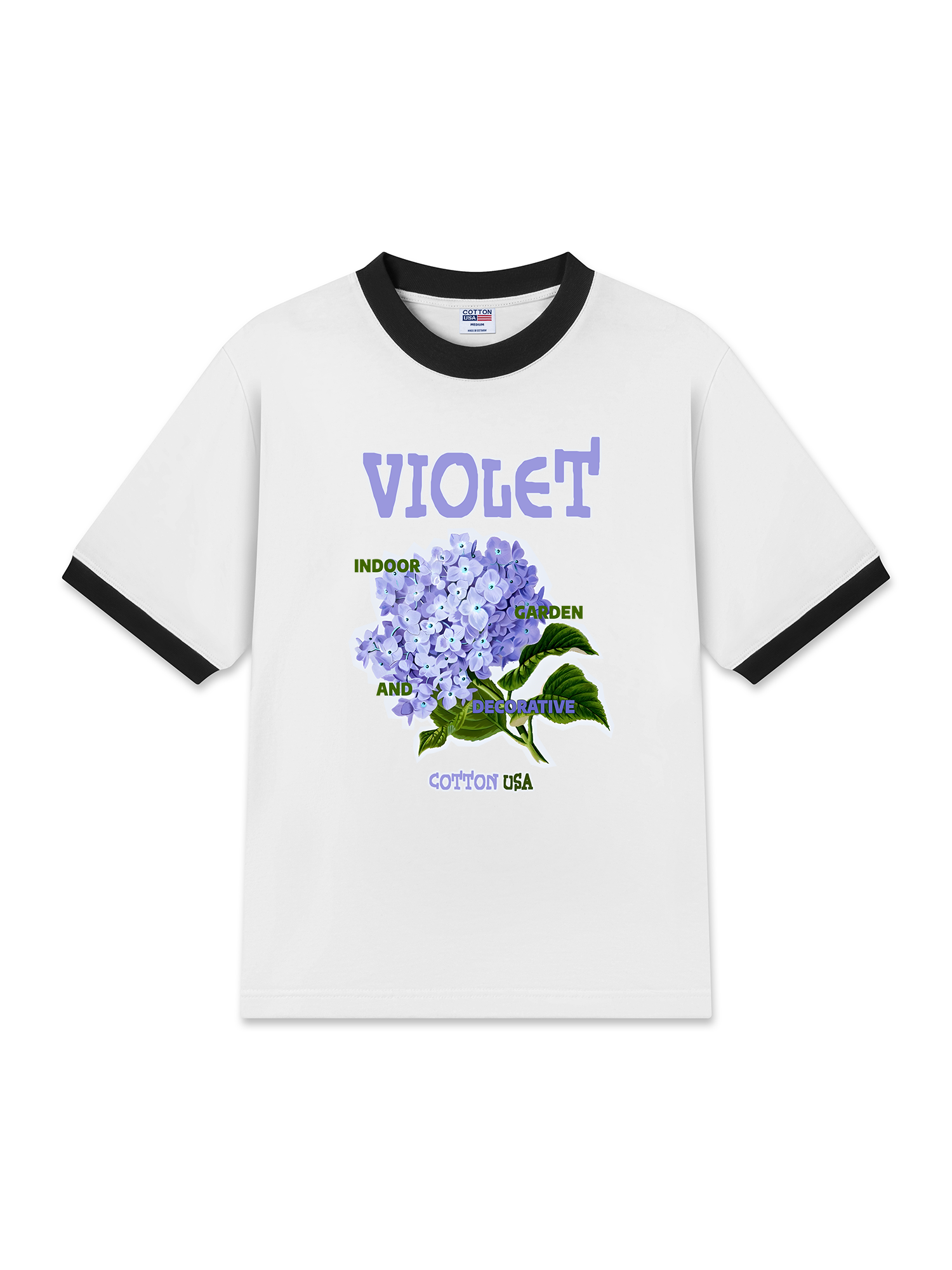 Áo Thun Ringer Relaxed Fit Floral Indoor Violet