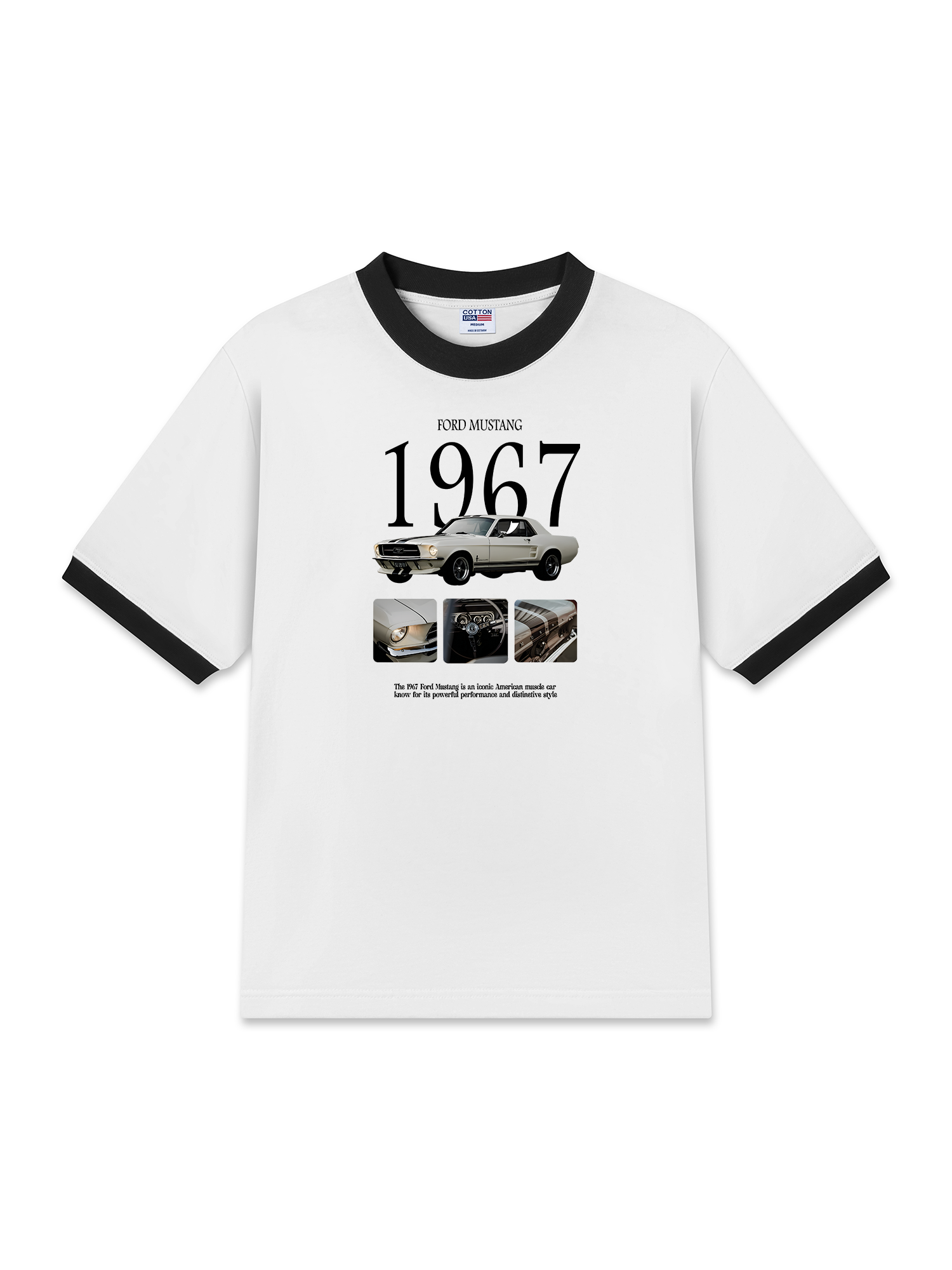 Áo Thun Ringer Relaxed Fit Mustang 1967