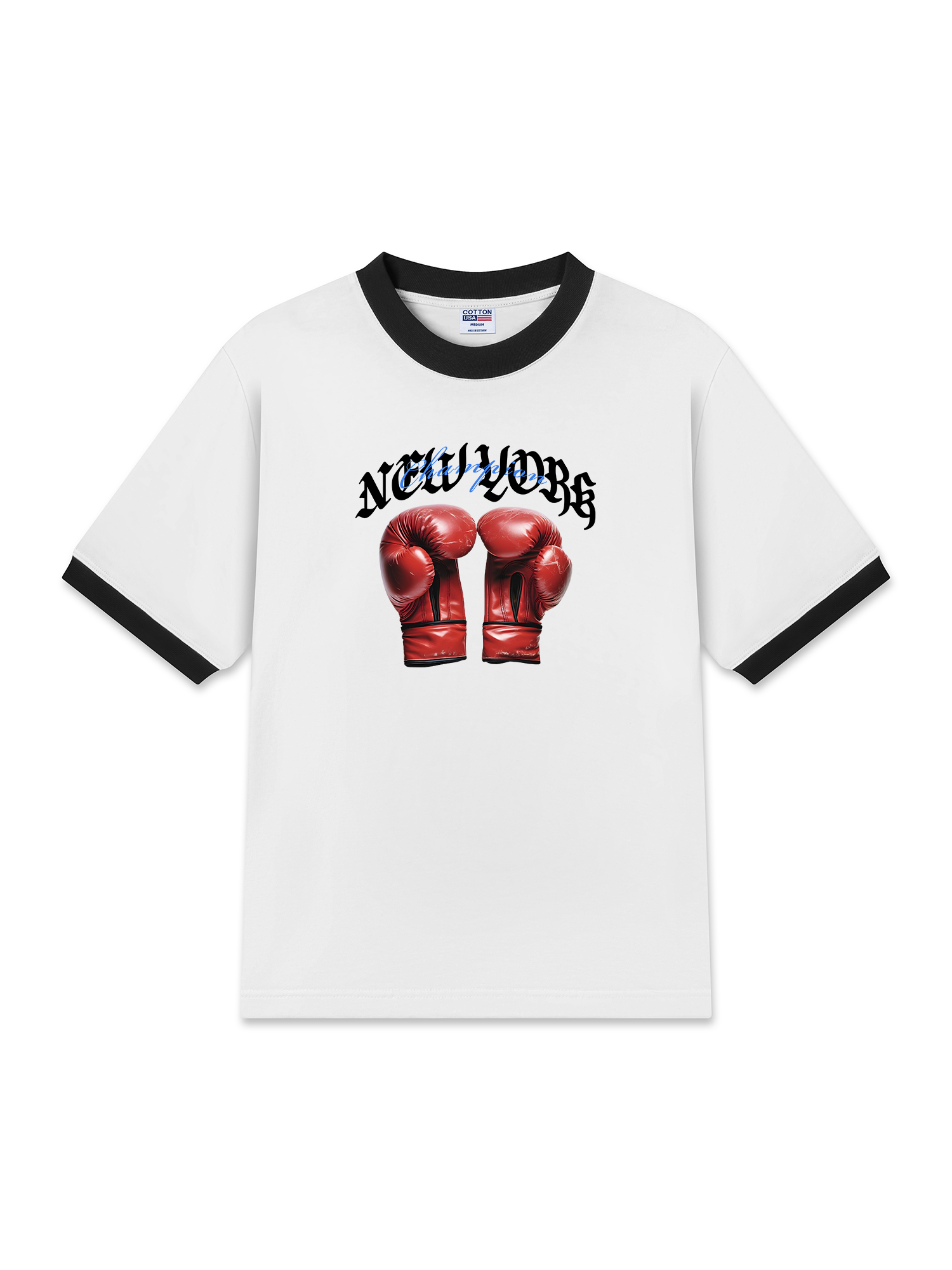 Áo Thun Ringer Relaxed Fit Champions New York Boxing