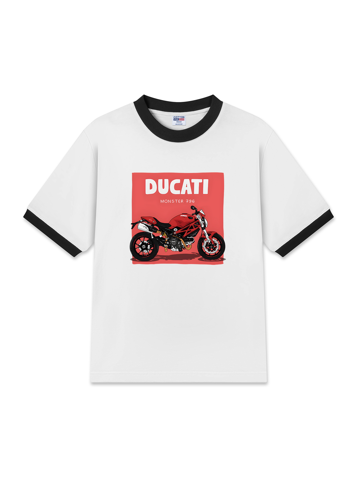 Áo Thun Ringer Relaxed Fit Ducati Monster 796