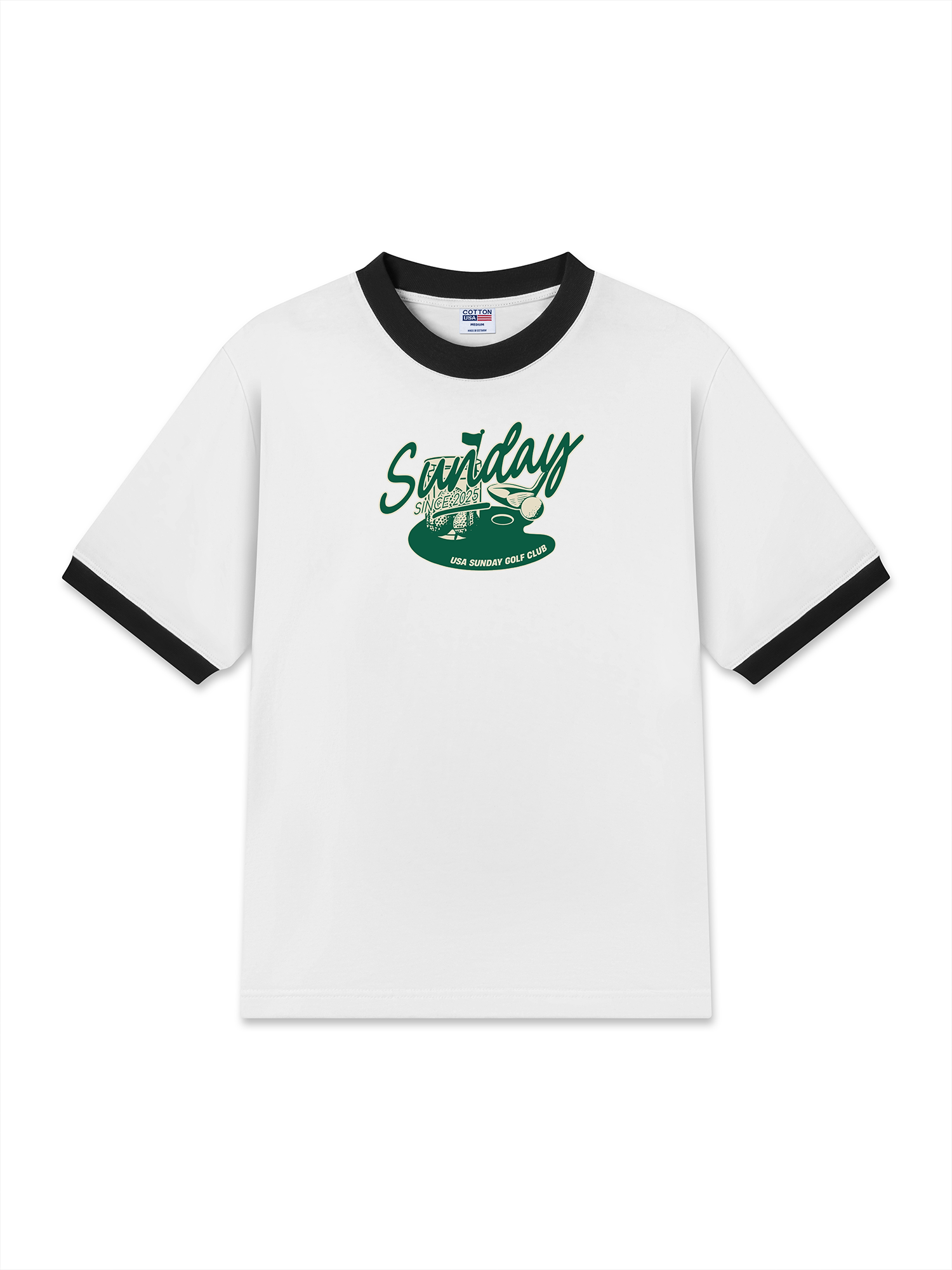 Áo Thun Ringer Relaxed Fit Golf USA Sunday Club