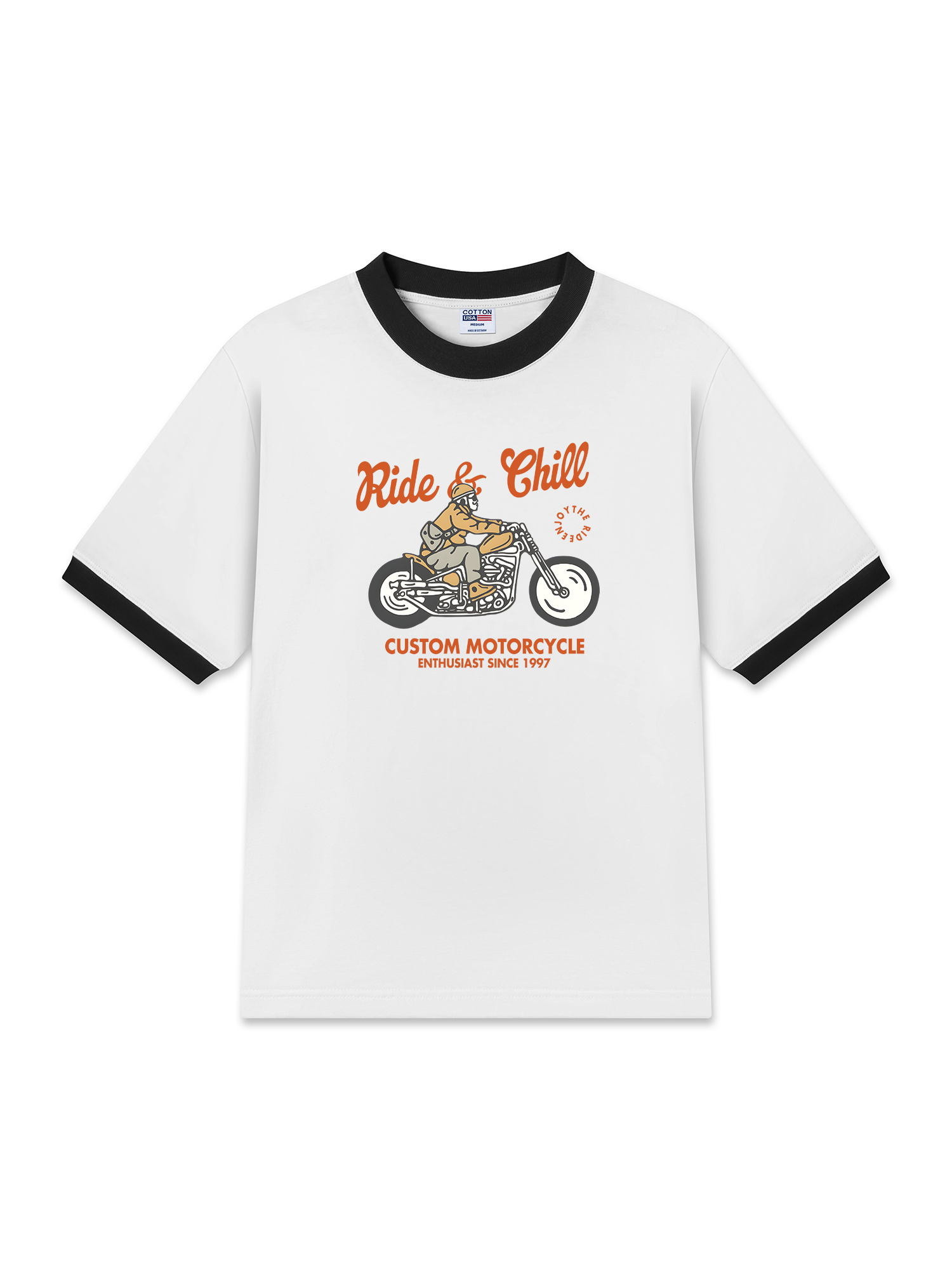 Áo Thun Ringer Relaxed Fit Ride & Chill