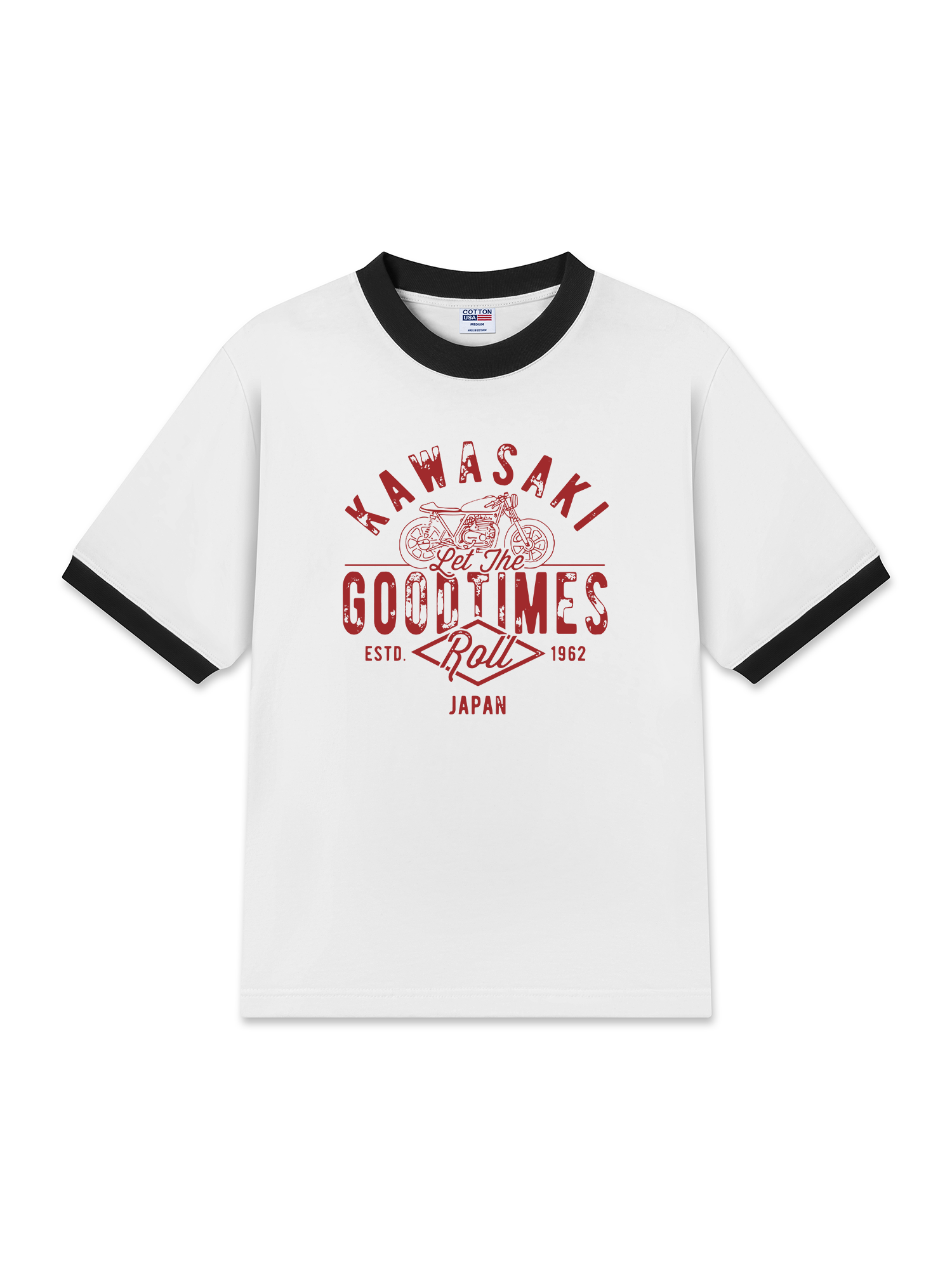 Áo Thun Ringer Relaxed Fit Kawasaki Let The Good Times