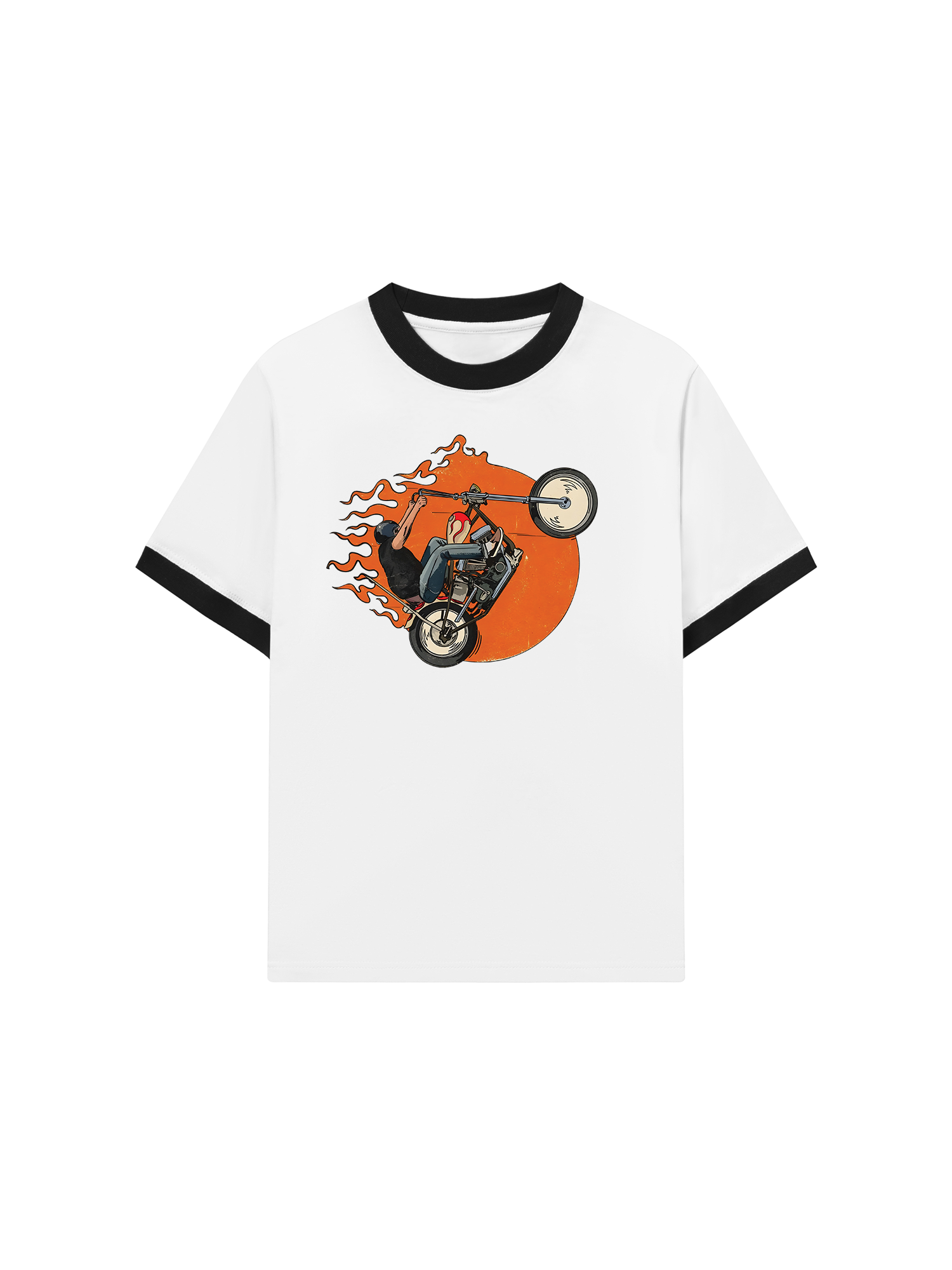 Áo Thun Ringer Relaxed Fit Born to ride