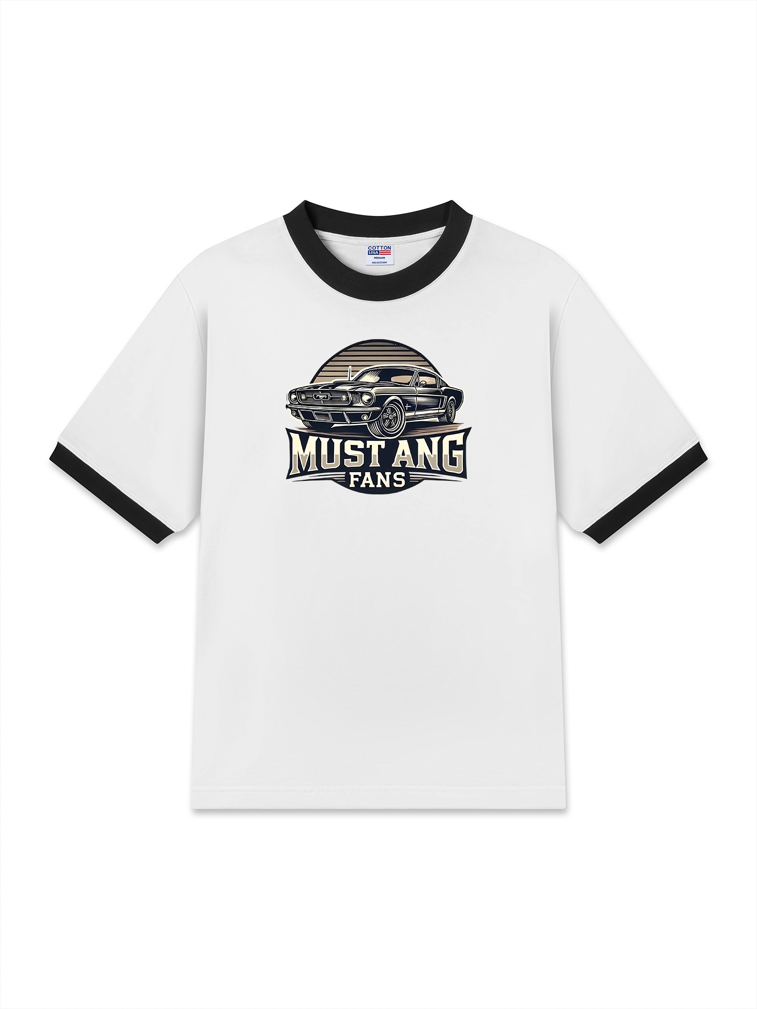 Áo Thun Ringer Relaxed Fit Mustang Fans