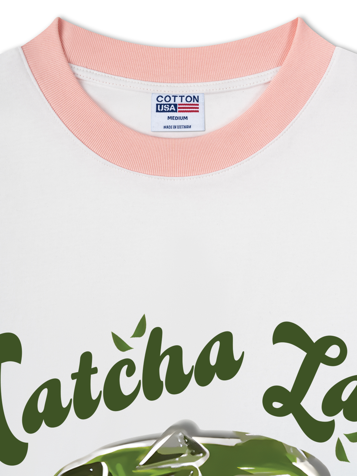 Áo Thun Ringer Relaxed Fit Tropical Matcha