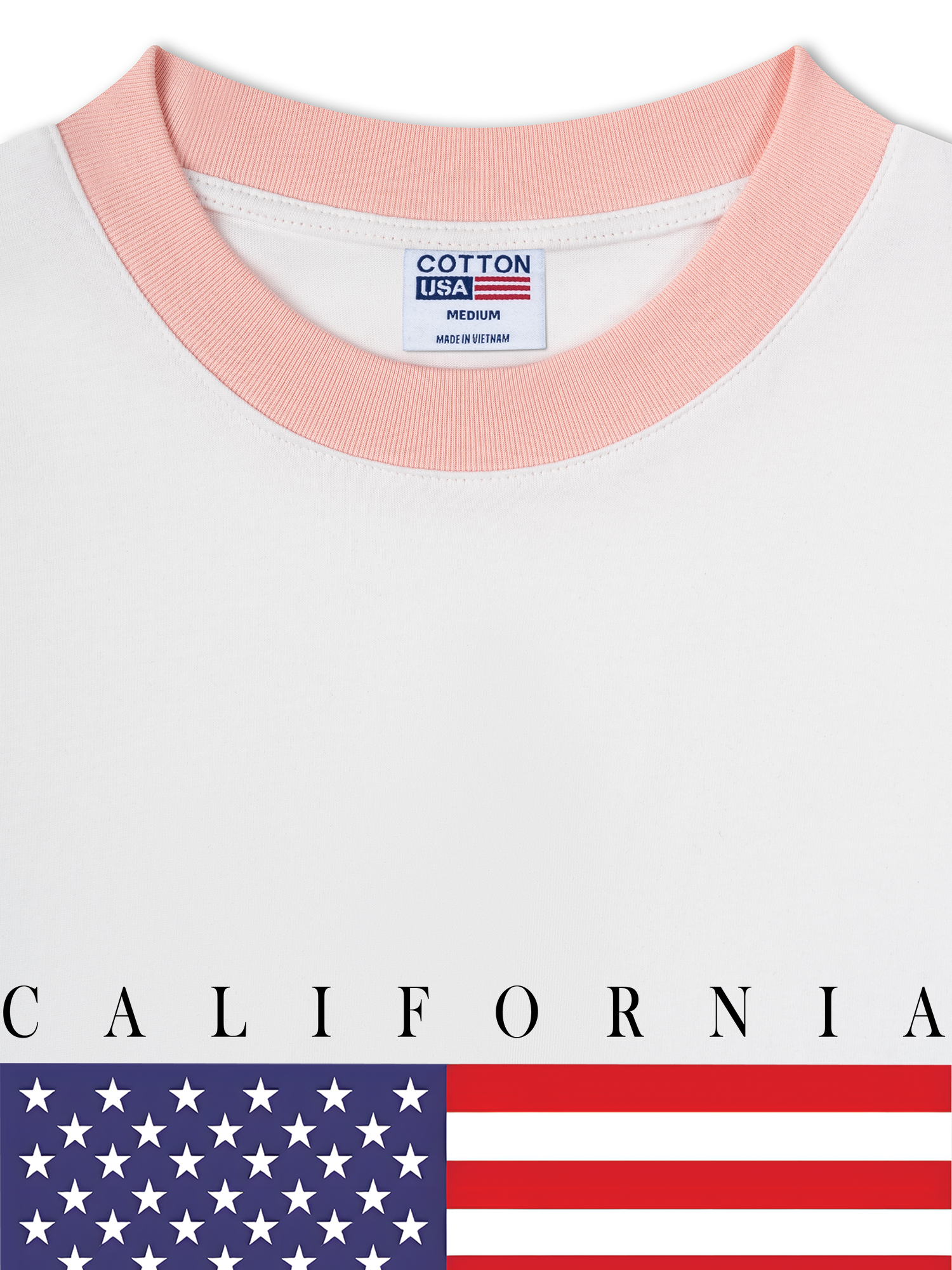 Áo Thun Ringer Relaxed Fit USA California Basic Style