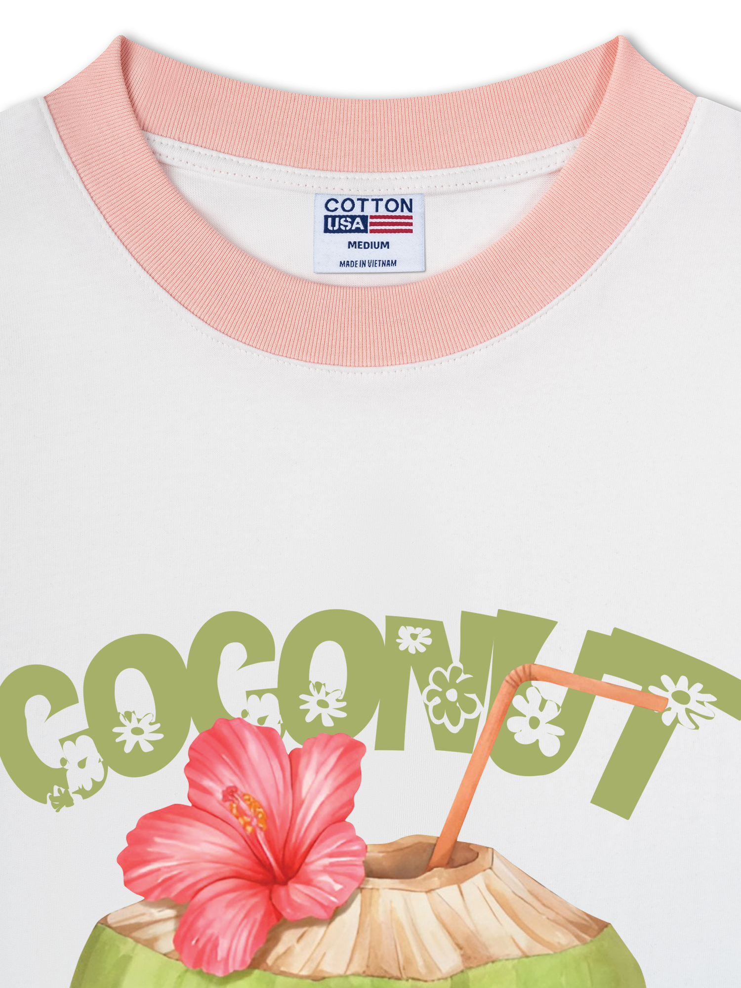 Áo Thun Ringer Relaxed Fit Tropical Coconut