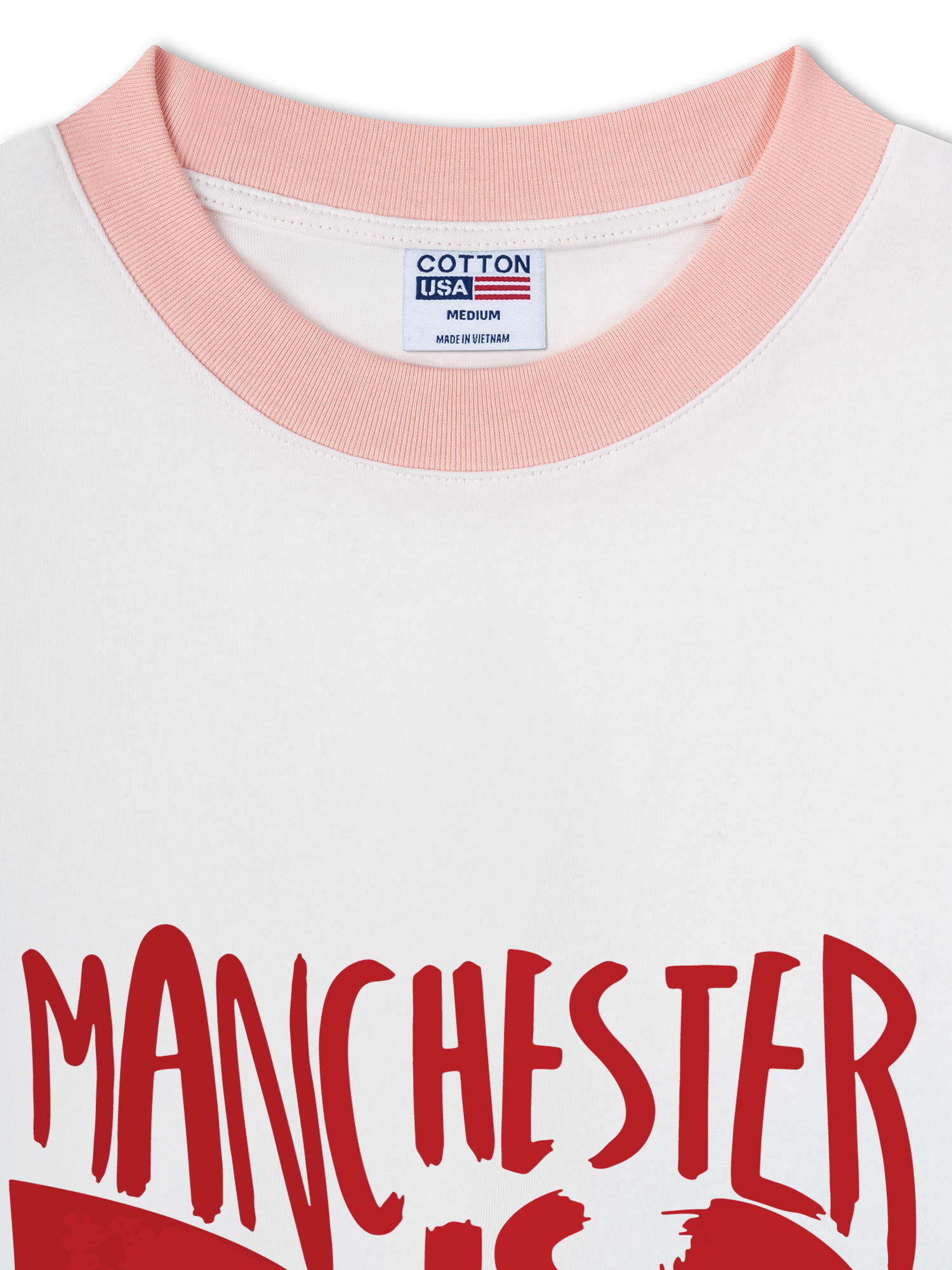 Áo Thun Ringer Relaxed Fit Manchester is Red