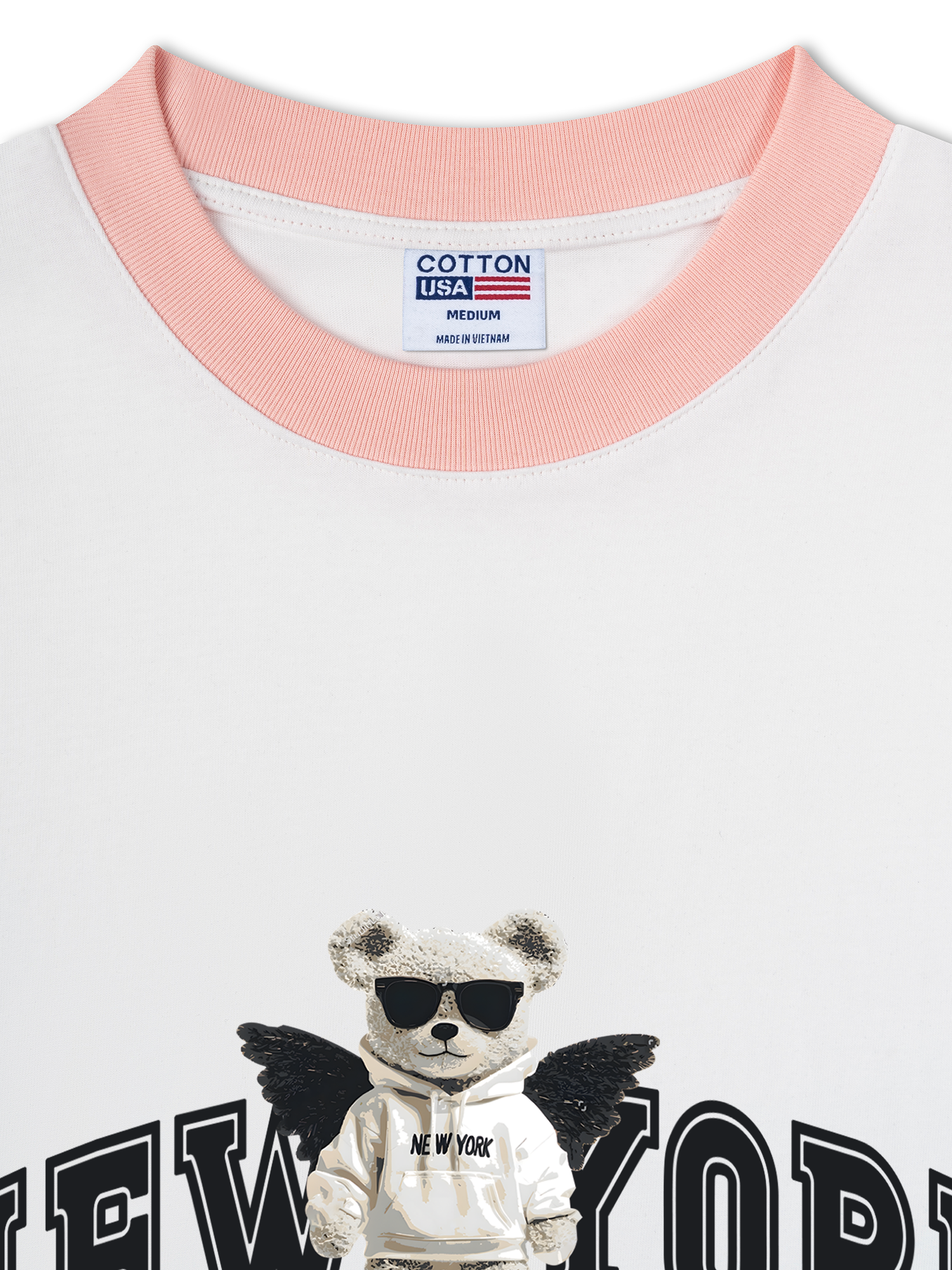 Áo Thun Ringer Relaxed Fit City New York Bear