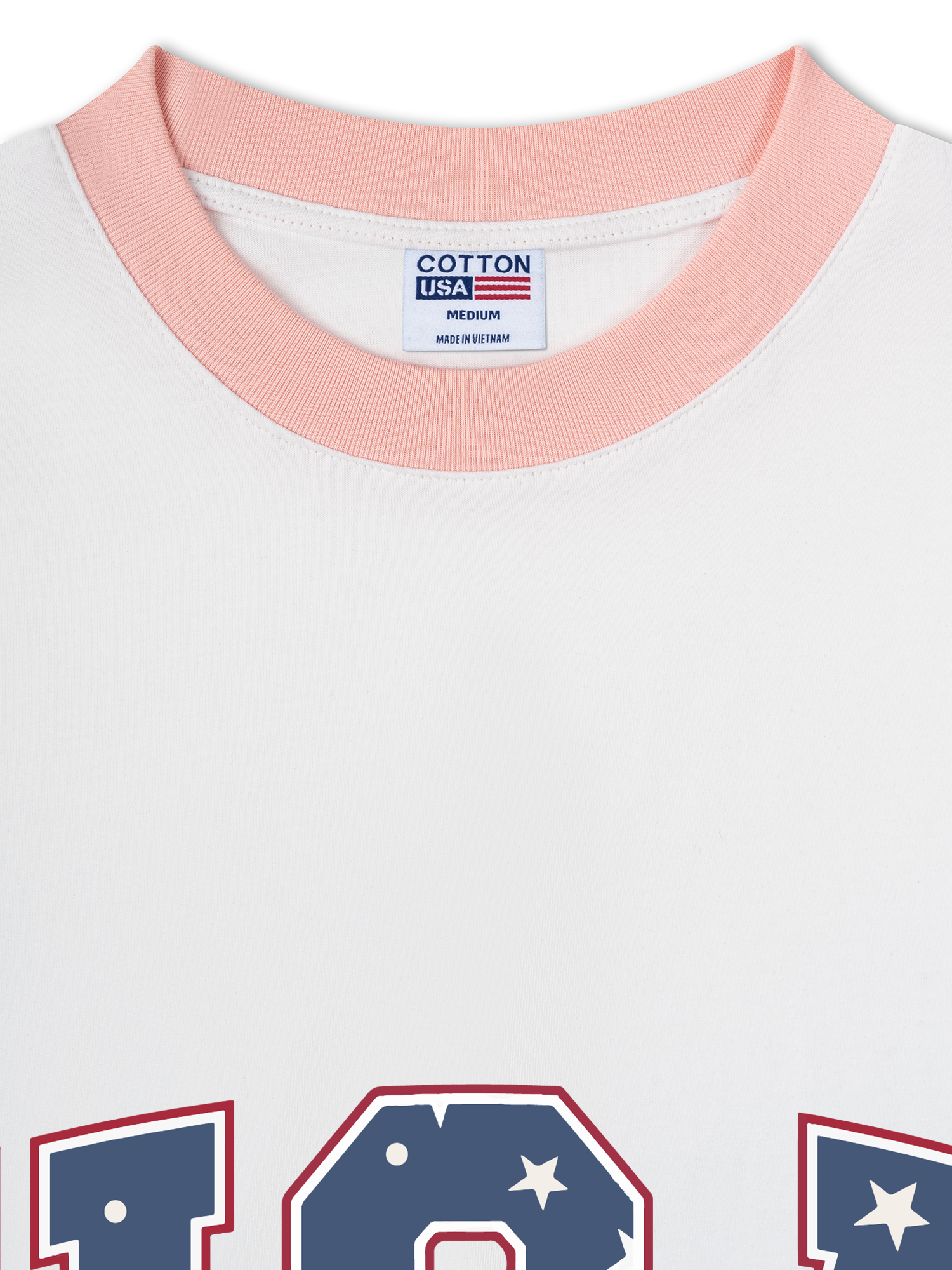 Áo Thun Ringer Relaxed Fit USA Retro Star