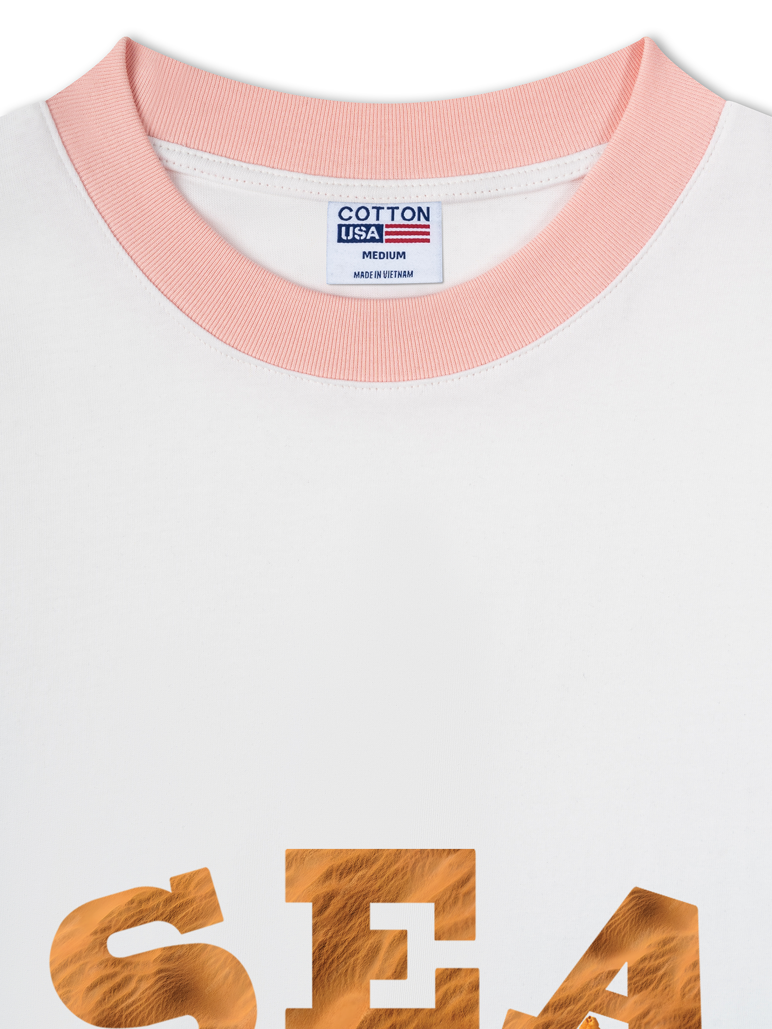 Áo Thun Ringer Relaxed Fit Tropical Starfish Parrty Sand