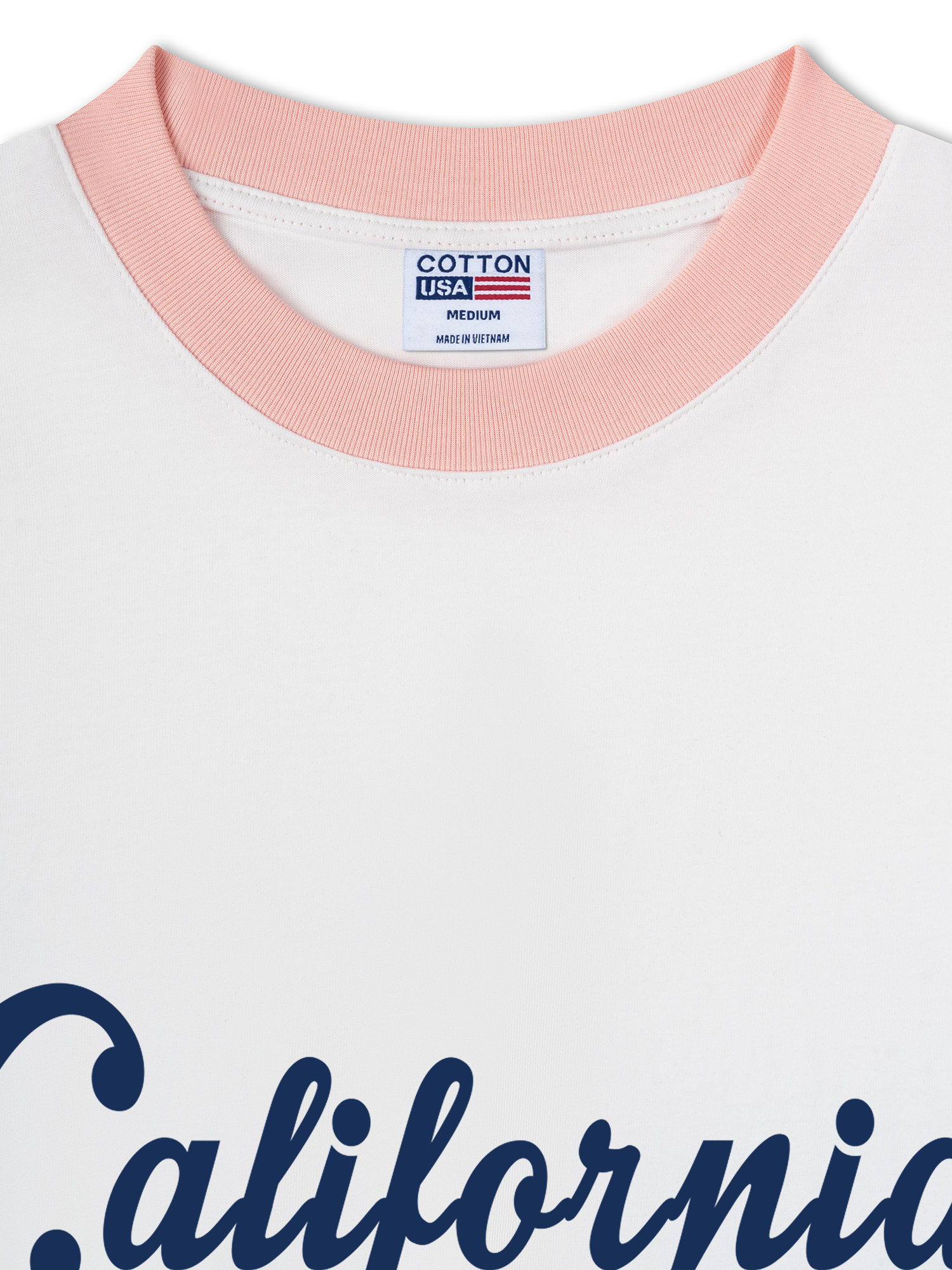 Áo Thun Ringer Relaxed Fit Baseball California Blue Teddy