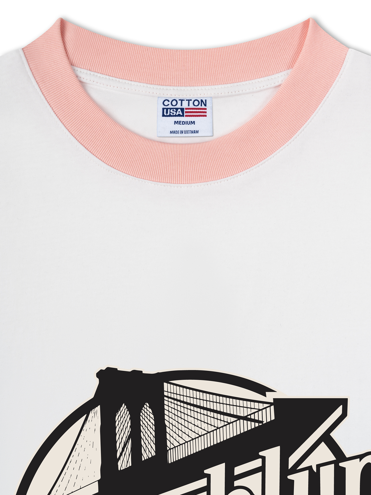 Áo Thun Ringer Relaxed Fit USA Brooklyn East Of The East