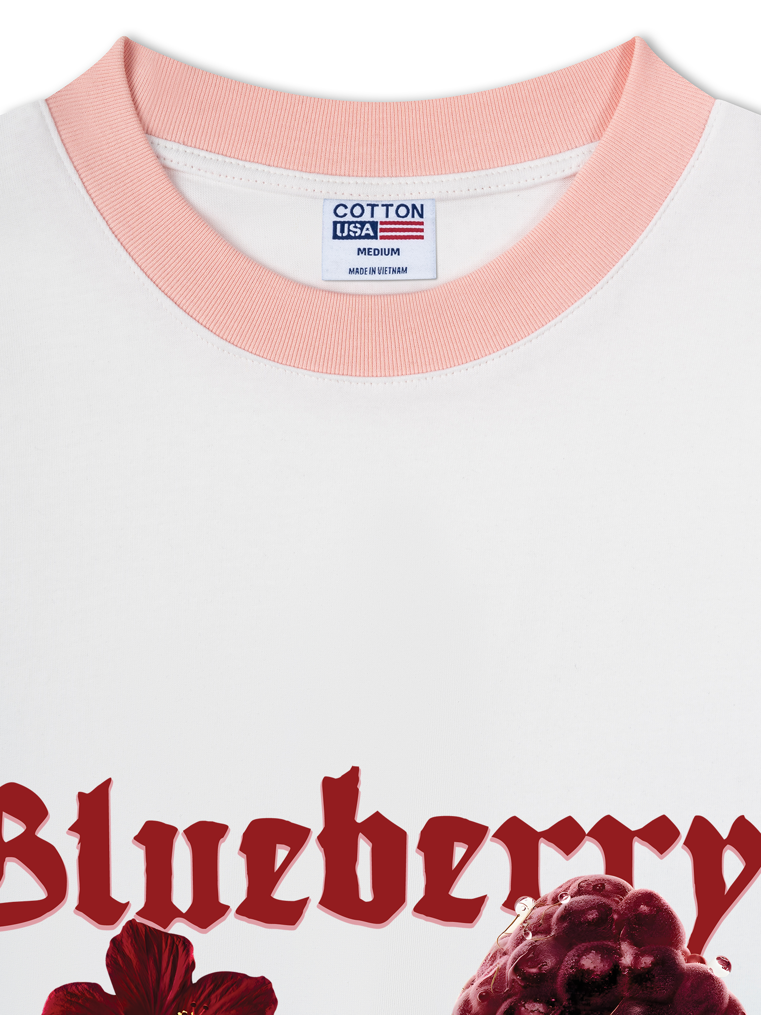 Áo Thun Ringer Relaxed Fit Tropical Blue Berry