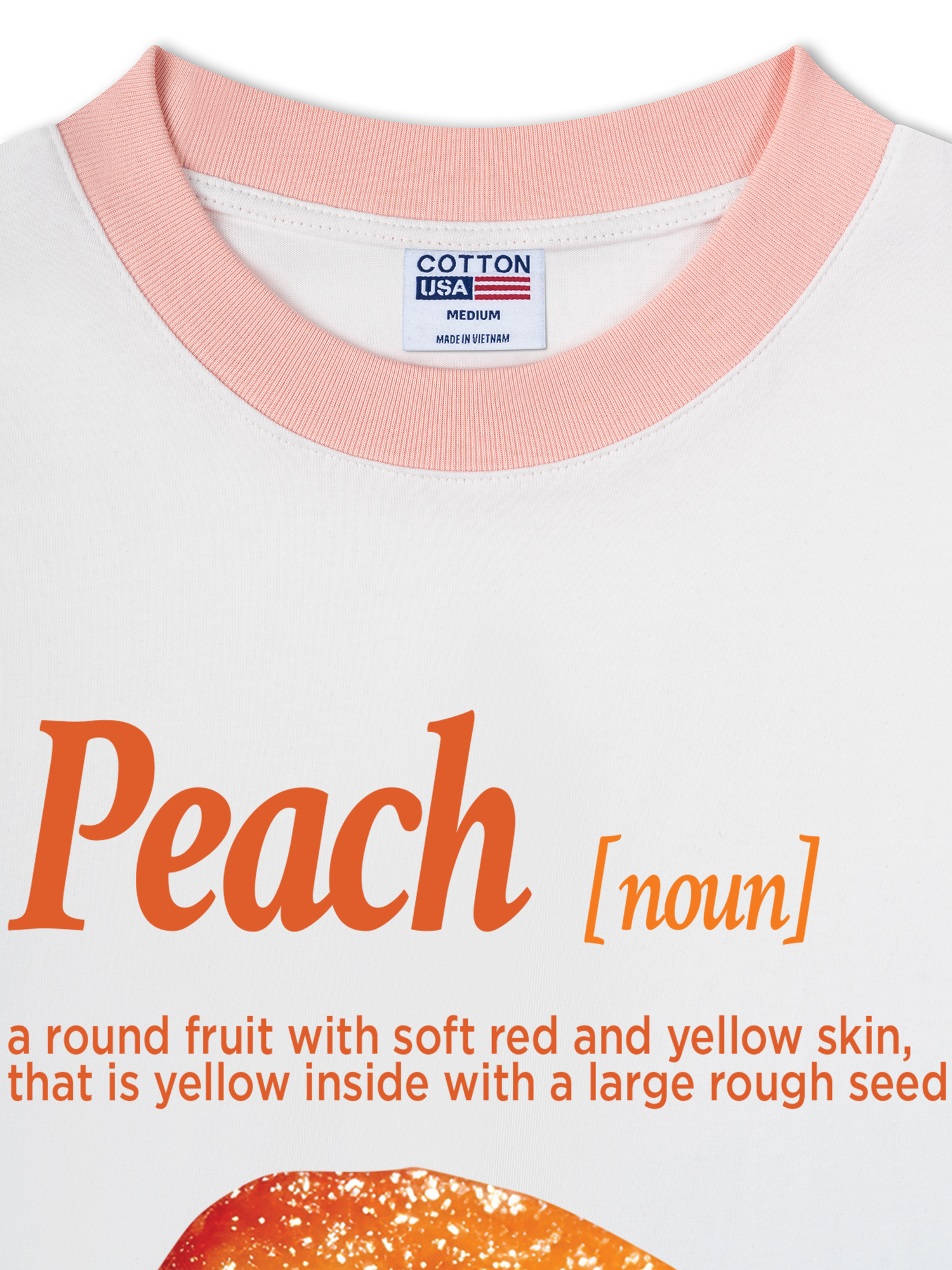 Áo Thun Ringer Relaxed Fit Tropical Peach