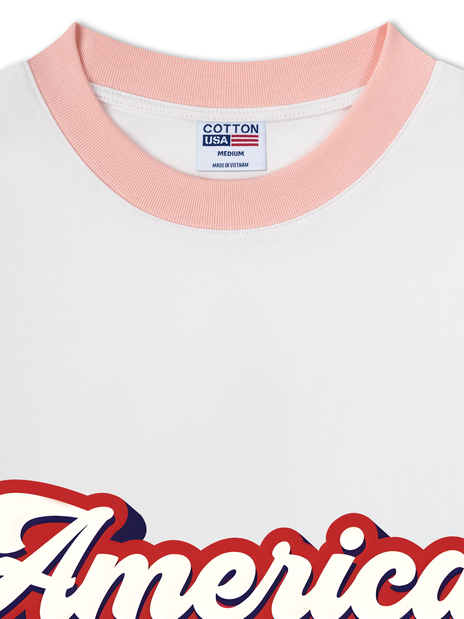 Áo Thun Ringer Relaxed Fit USA Vintage America