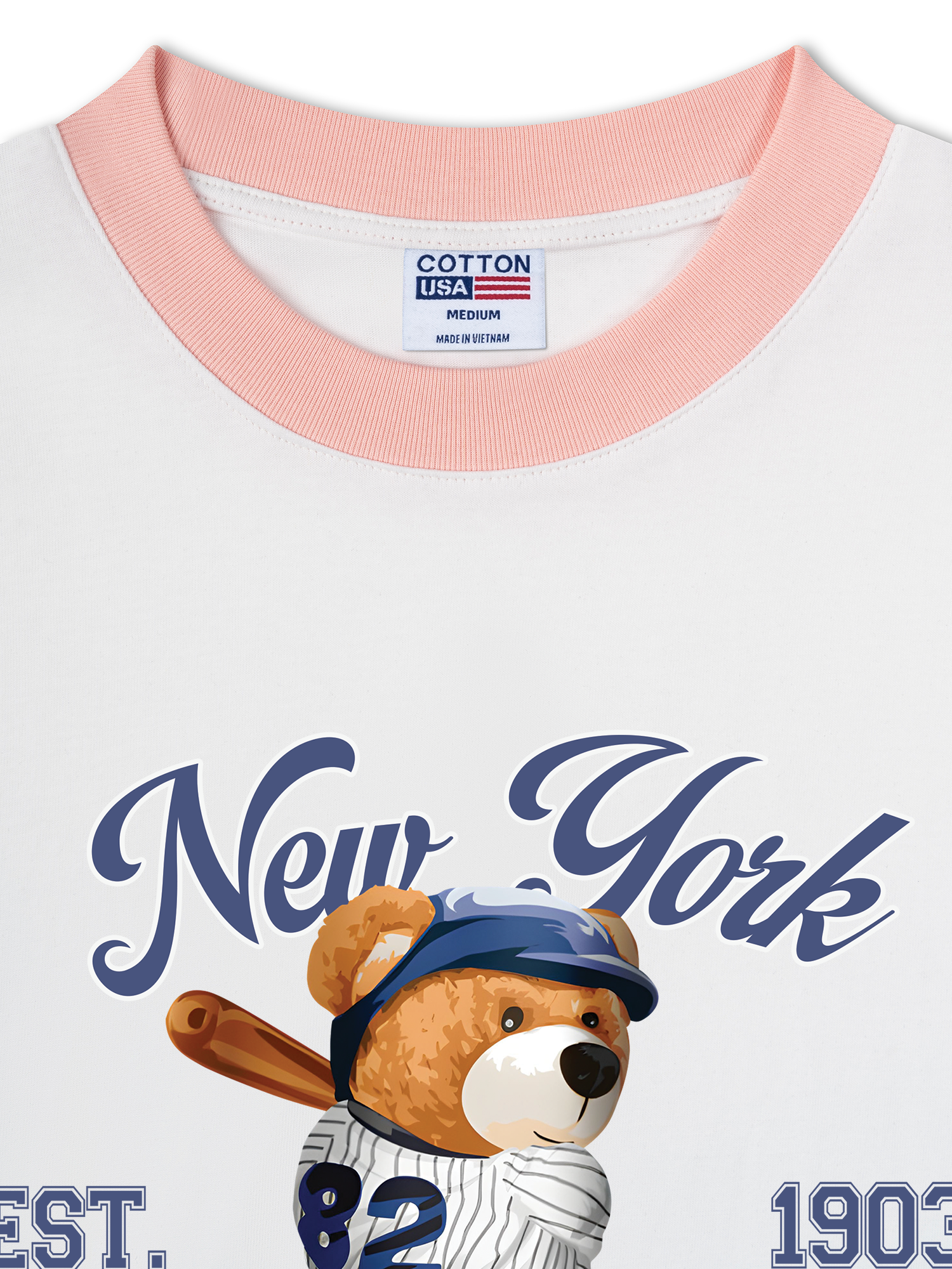 Áo Thun Ringer Relaxed Fit New York Baseball