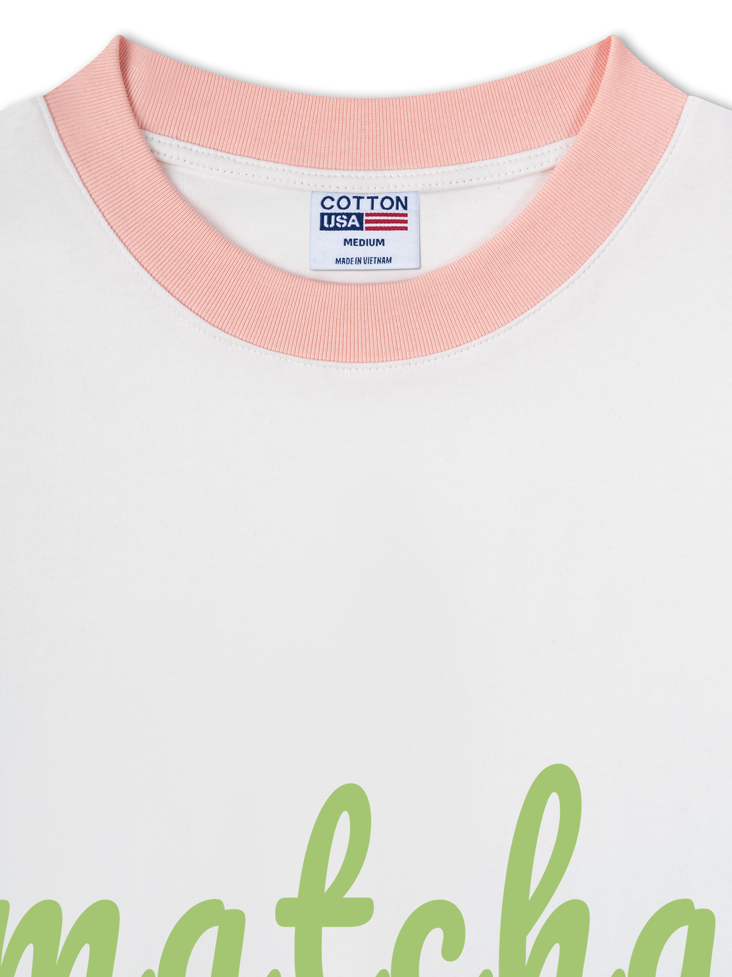 Áo Thun Ringer Relaxed Fit Save Water, Drink Matcha