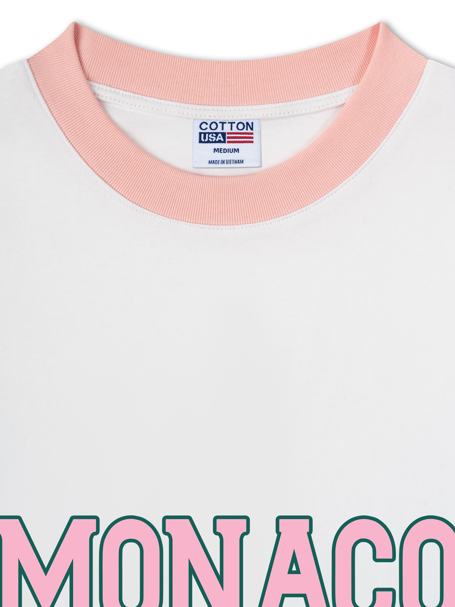 Áo Thun Ringer Relaxed Fit City Pink Monaco